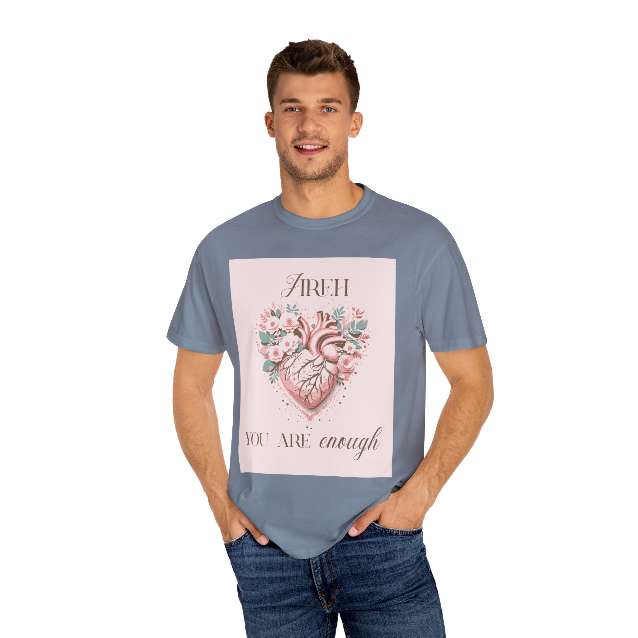 You Are Enough Floral Heart T-Shirt