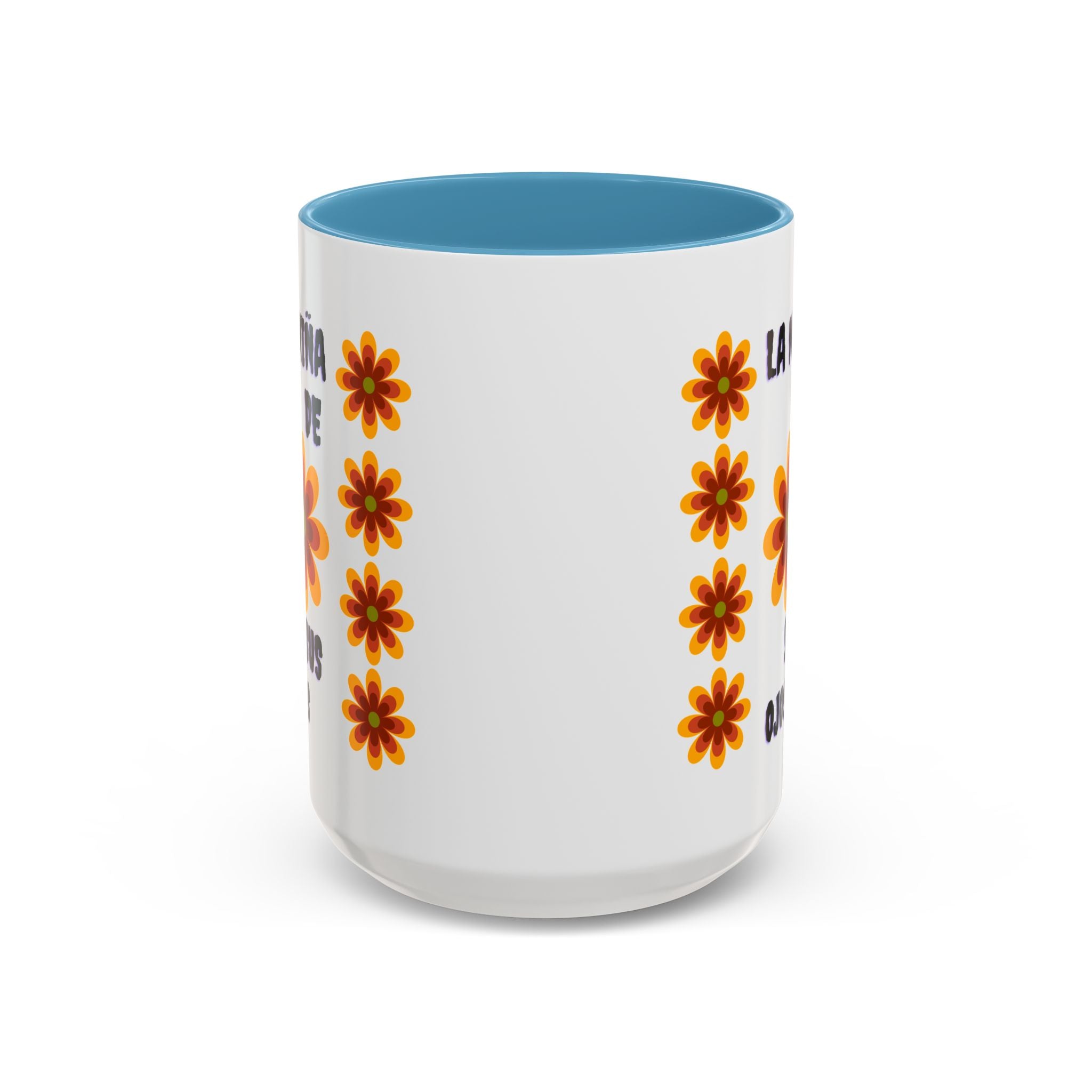 Bright Floral Accent Coffee Mug for Gifts, Home Decor, Coffee Lovers, Spanish Quote, Perfect for Special Occasions