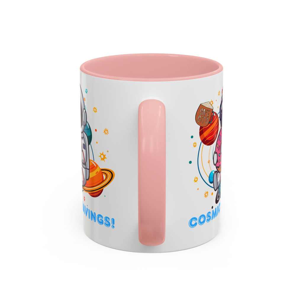 Cosmic Cravings Coffee Mug, Space-Themed Drinkware, Cute Astronaut Gift, Fun Kitchen Decor, Perfect for Space Lovers!