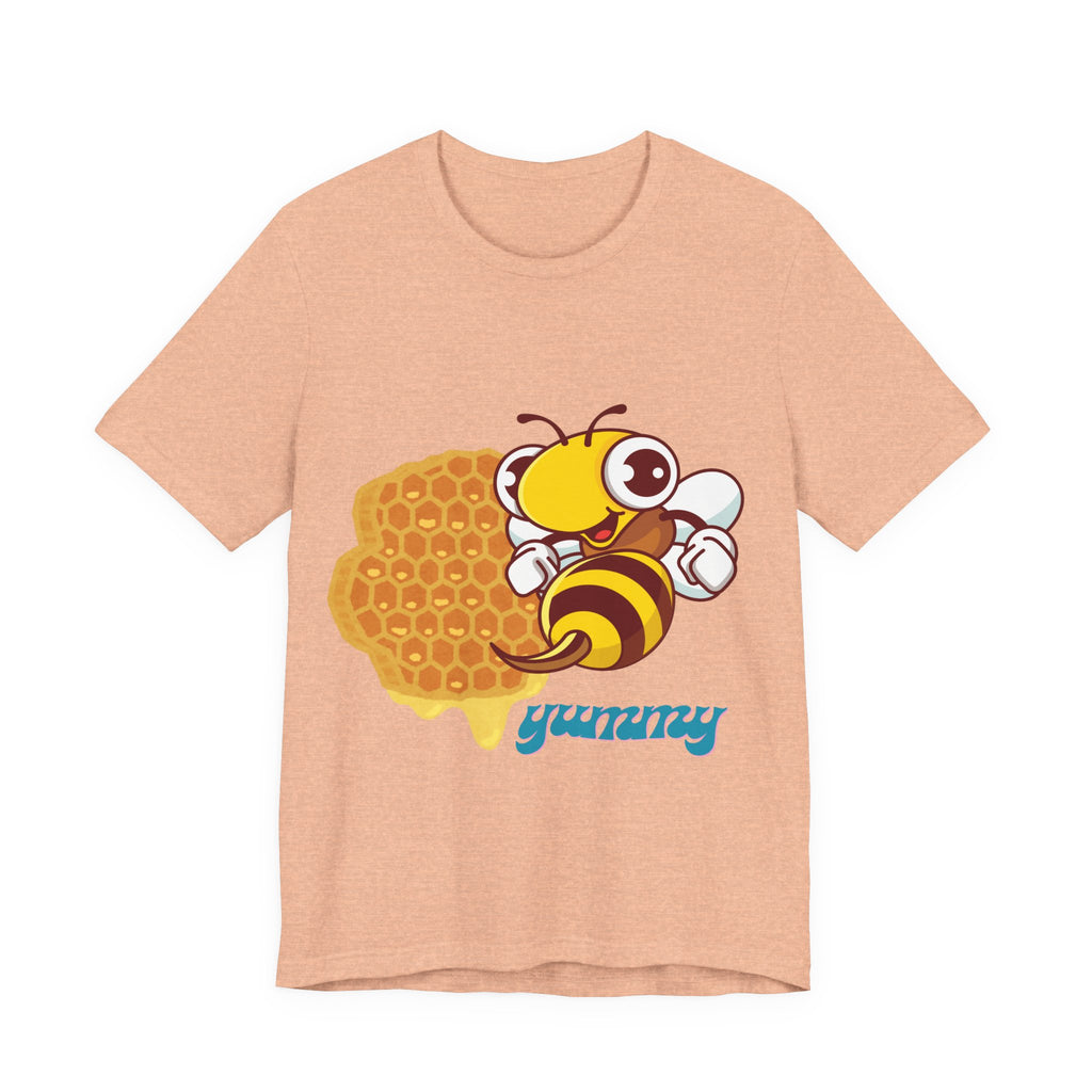 Yummy Bee Graphic Tee, Cute Bee Shirt, Unisex Bee T-Shirt, Gift for Bee Lovers, Honey Themed Apparel
