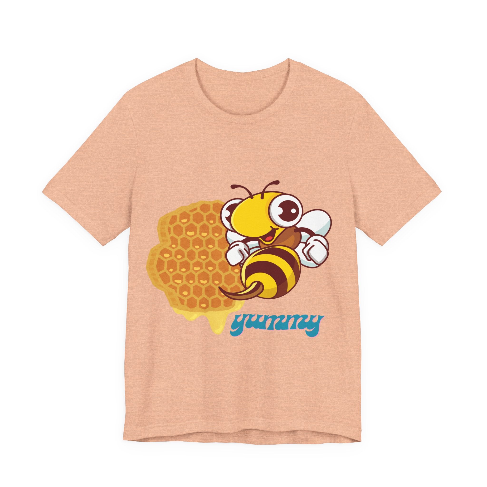 Yummy Bee Graphic Tee, Cute Bee Shirt, Unisex Bee T-Shirt, Gift for Bee Lovers, Honey Themed Apparel