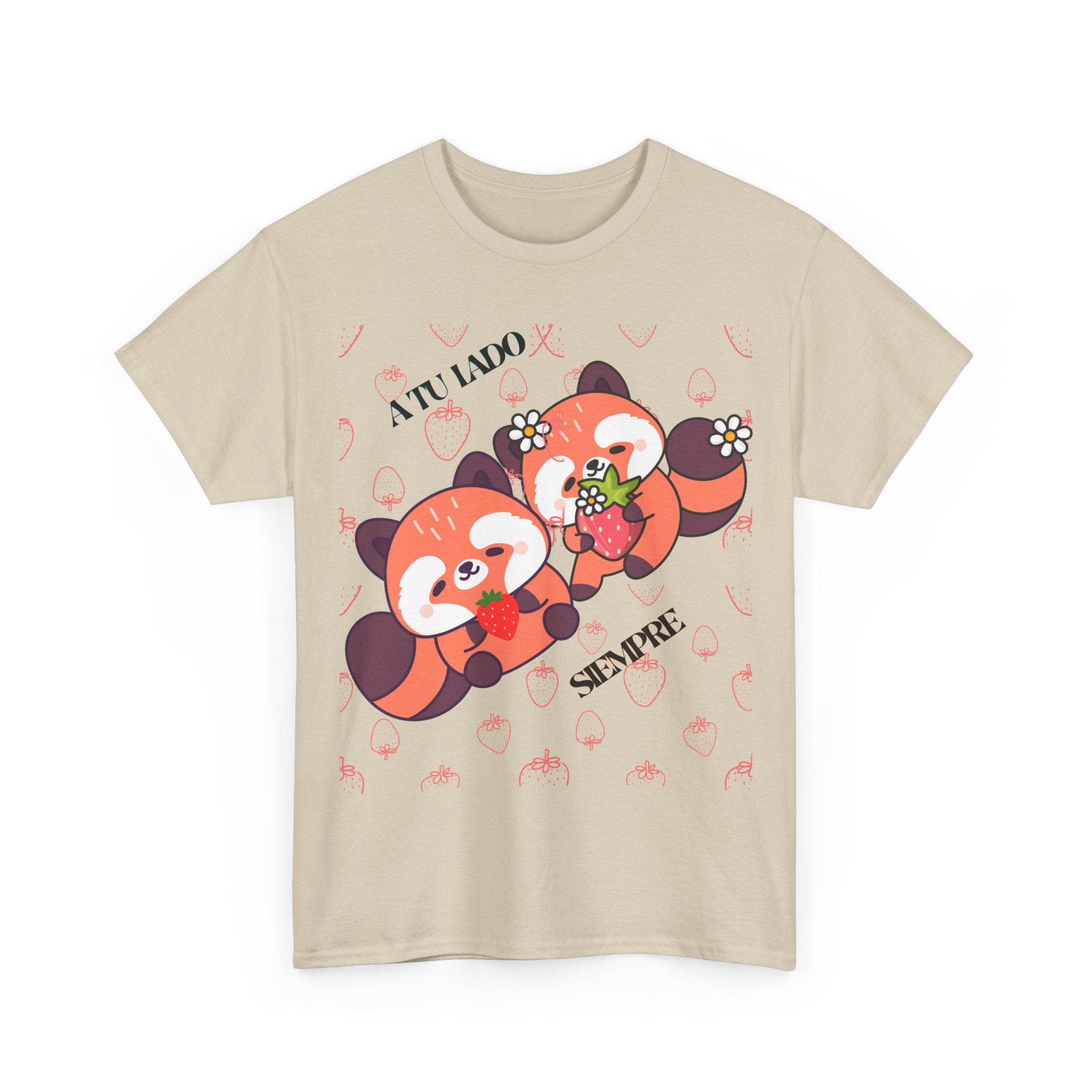Red Panda Snack Time T-Shirt – Cute Kawaii Animal Tee with "A Little So Sweet" Design