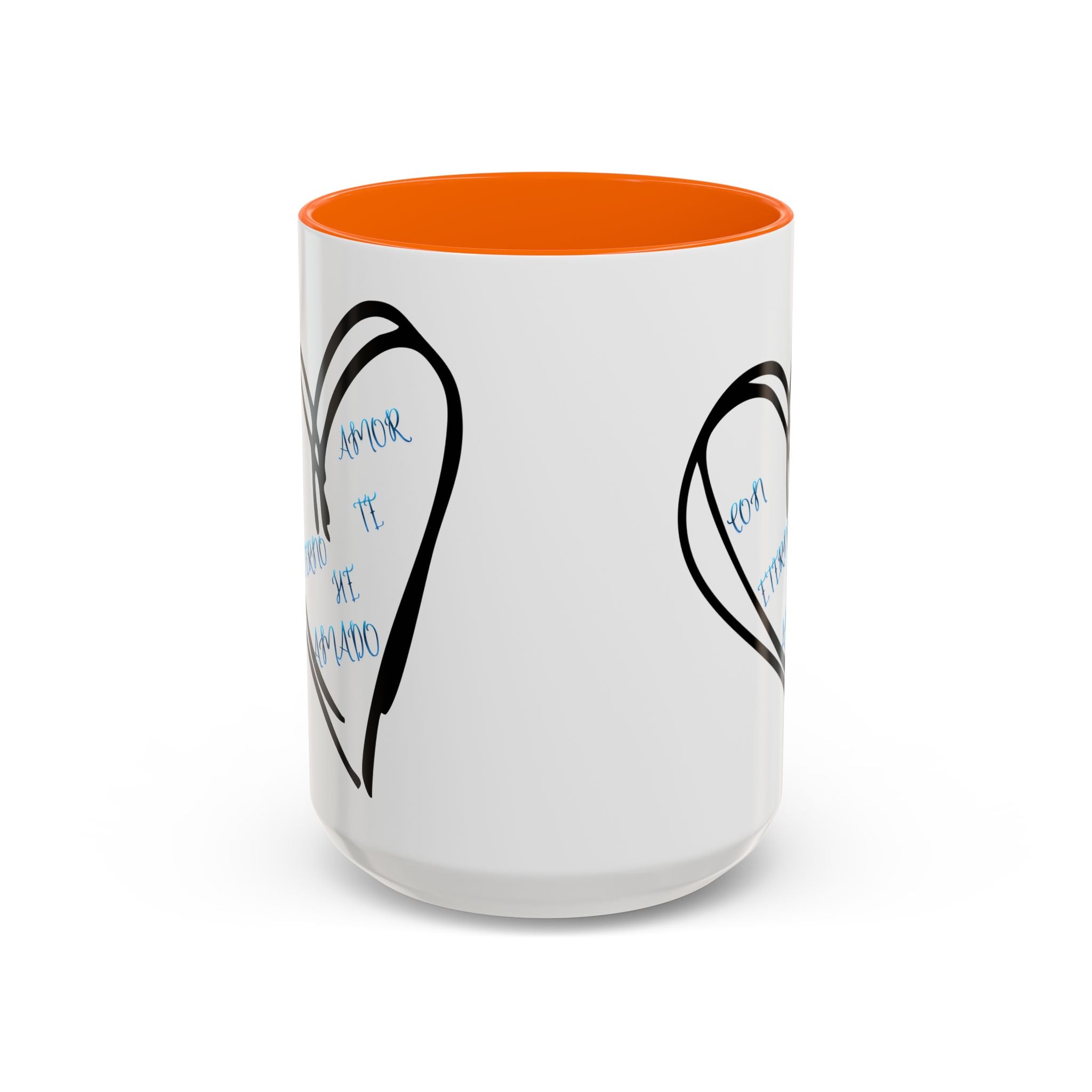 Coffee Mug - Hand-Drawn Heart with Spanish 'Por Amor Te He Amado' Accent