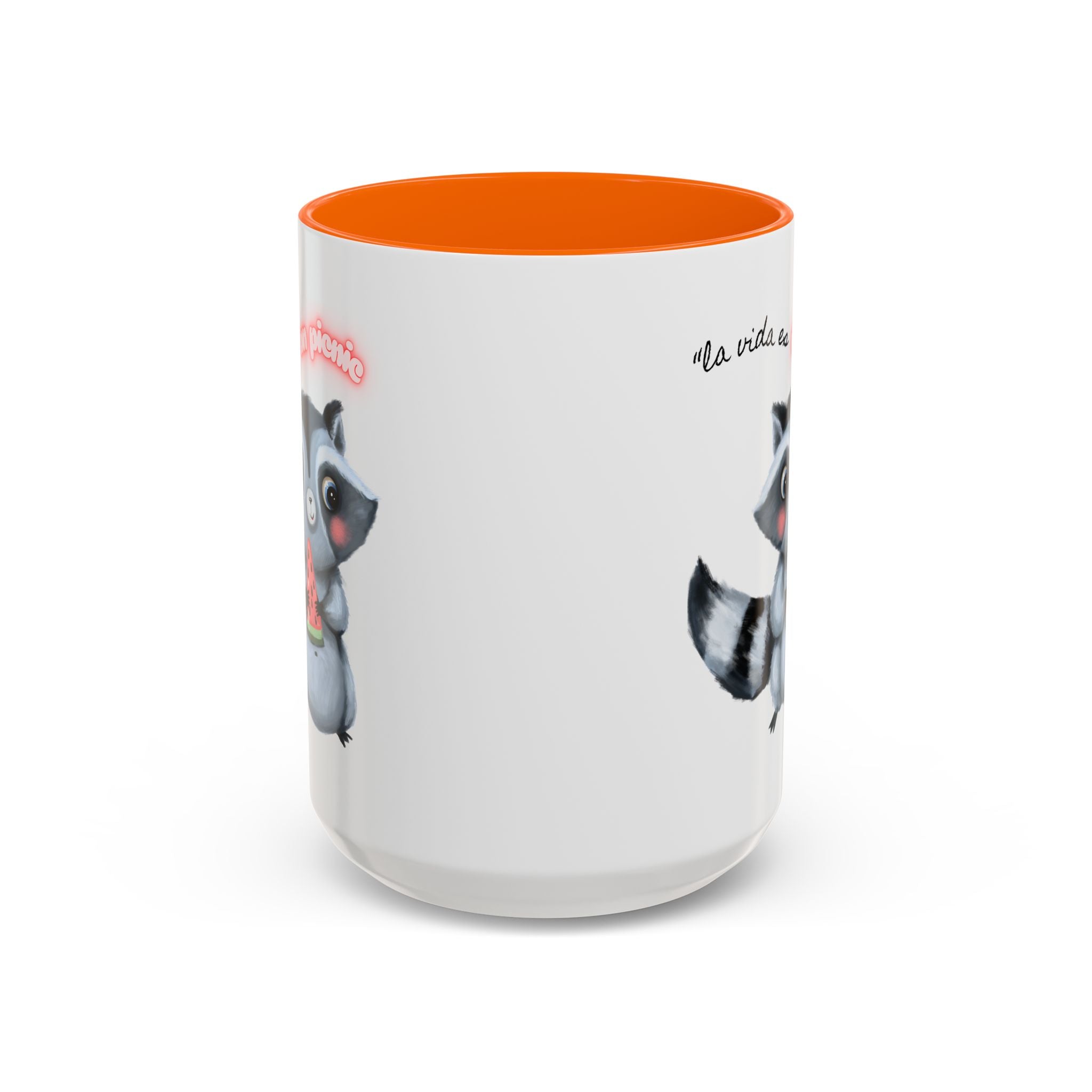 Raccoon-Themed Accent Coffee Mug | Cute Animal Mug for Home, Gift for Coffee Lovers, Nature Lovers, Birthday, Celebrate Life