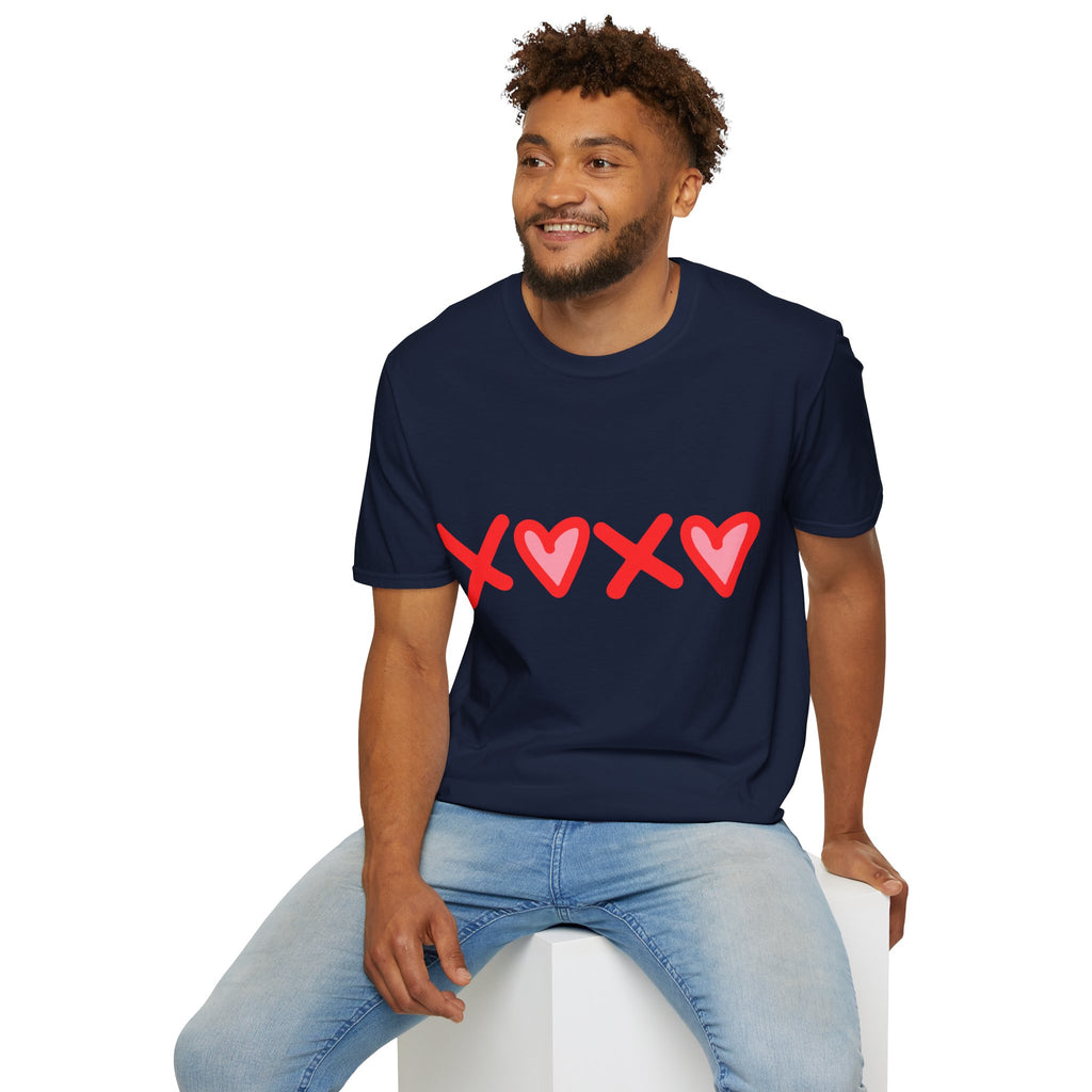 XX Valentine’s Day Tee – Cute Red Heart Hugs & Kisses T-Shirt