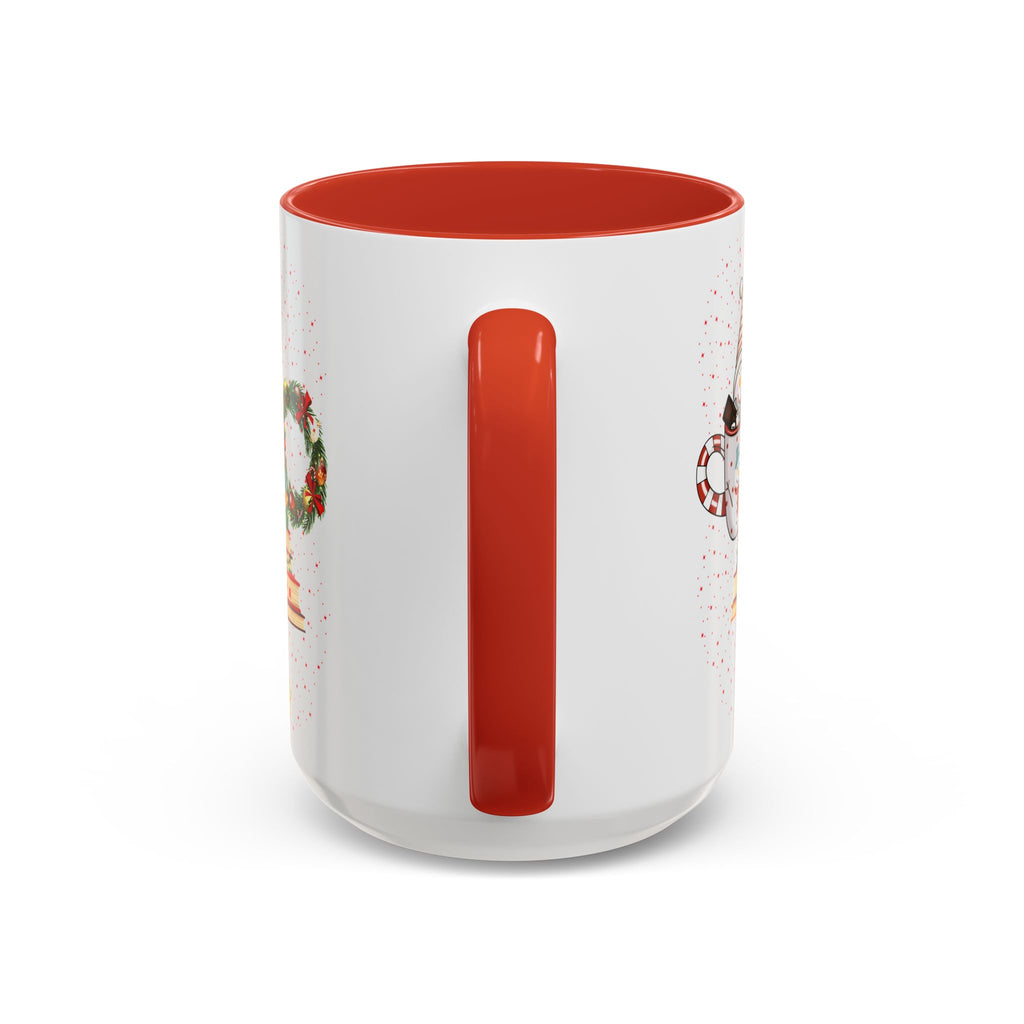Christmas Book Tree Coffee Mug — Merry Christmas Accent Mug (11/15oz)