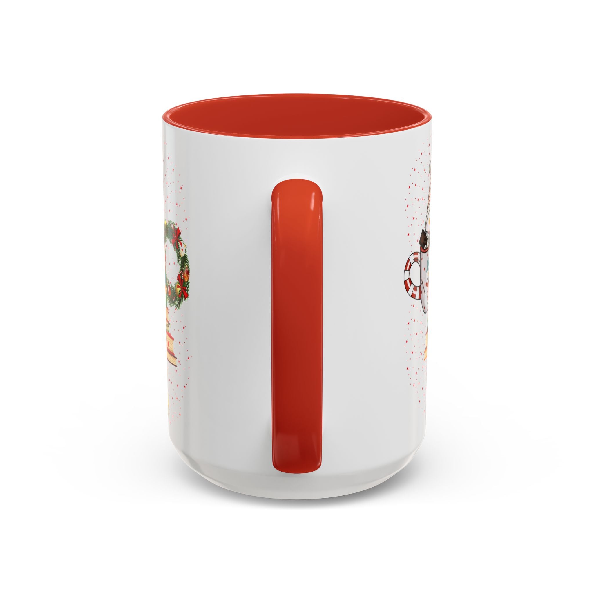 Christmas Book Tree Coffee Mug — Merry Christmas Accent Mug (11/15oz)