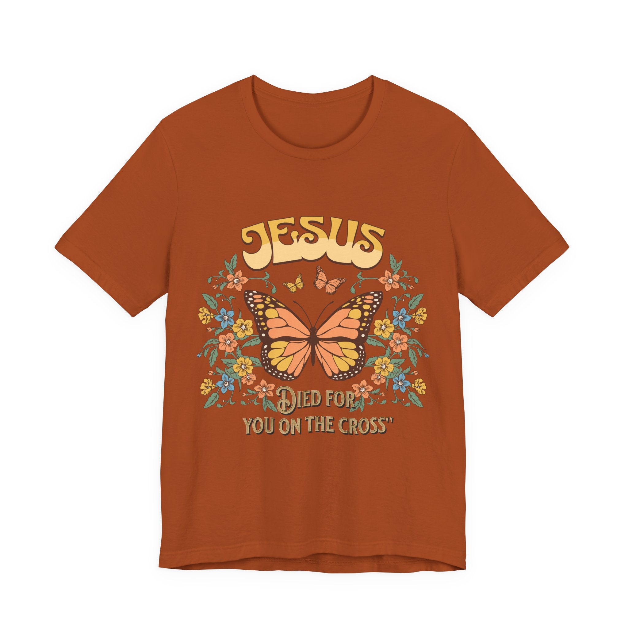 Jesus Butterfly Tee, Vintage Inspired Christian Unisex T-Shirt, Faith Apparel, Religious Gift, Casual Wear