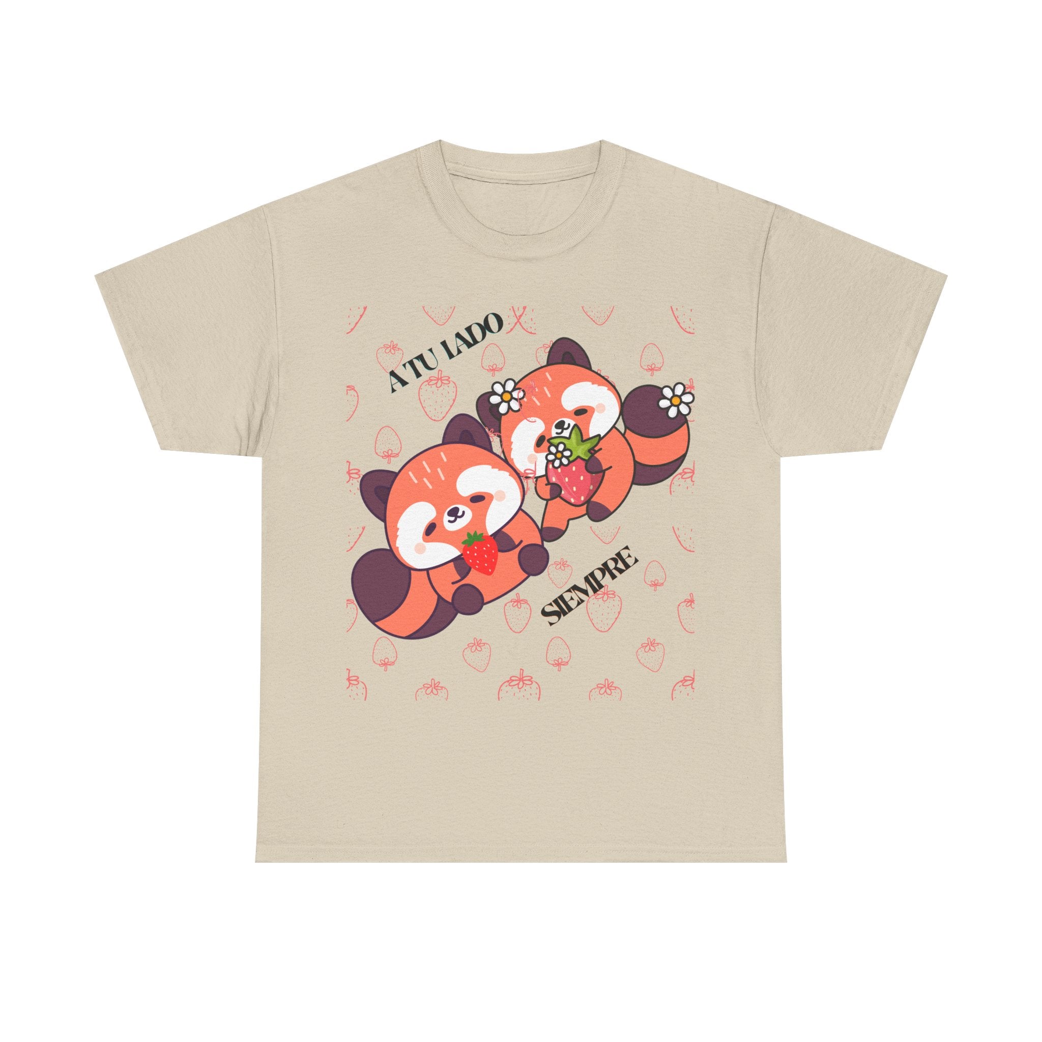 Red Panda Snack Time T-Shirt – Cute Kawaii Animal Tee with "A Little So Sweet" Design