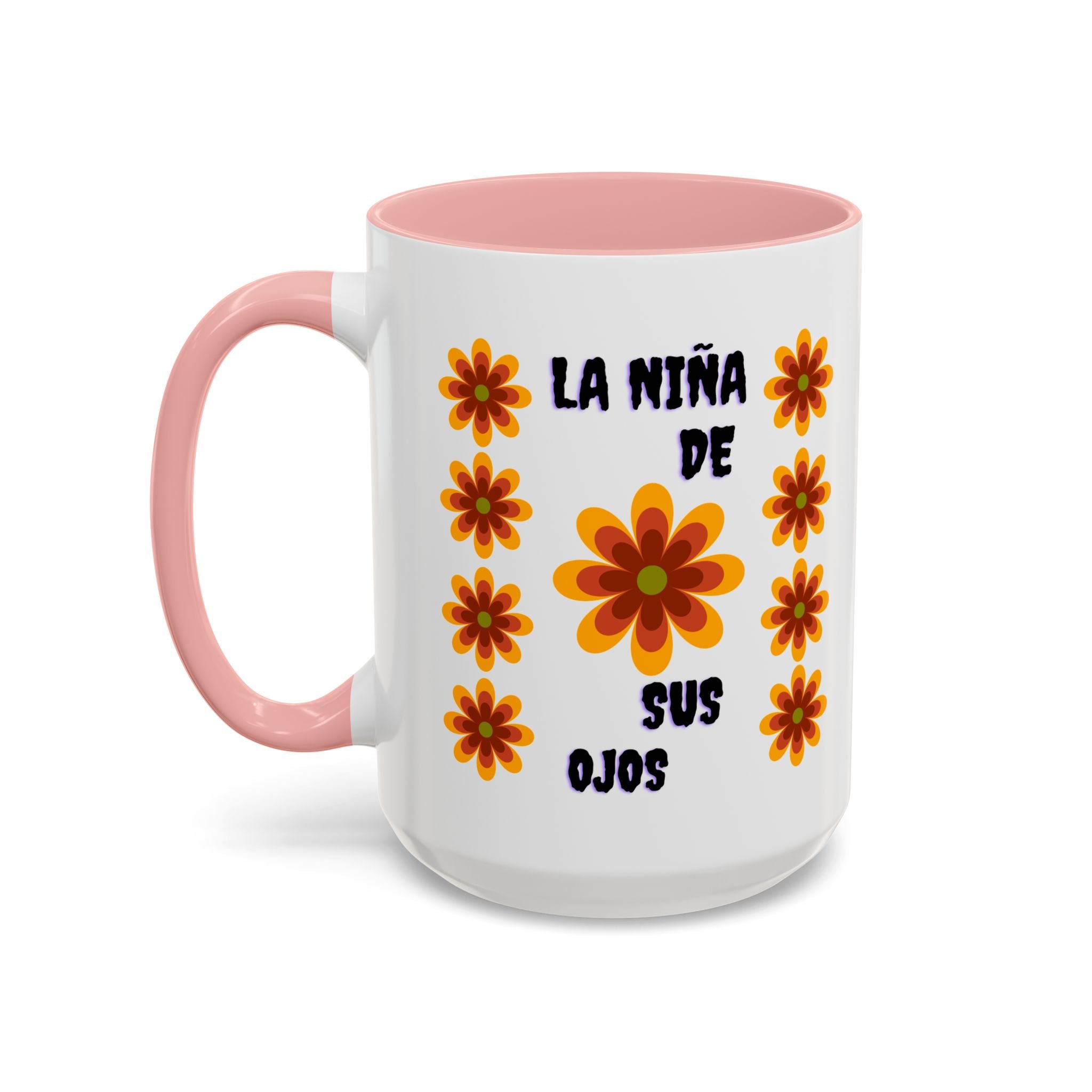 Bright Floral Accent Coffee Mug for Gifts, Home Decor, Coffee Lovers, Spanish Quote, Perfect for Special Occasions