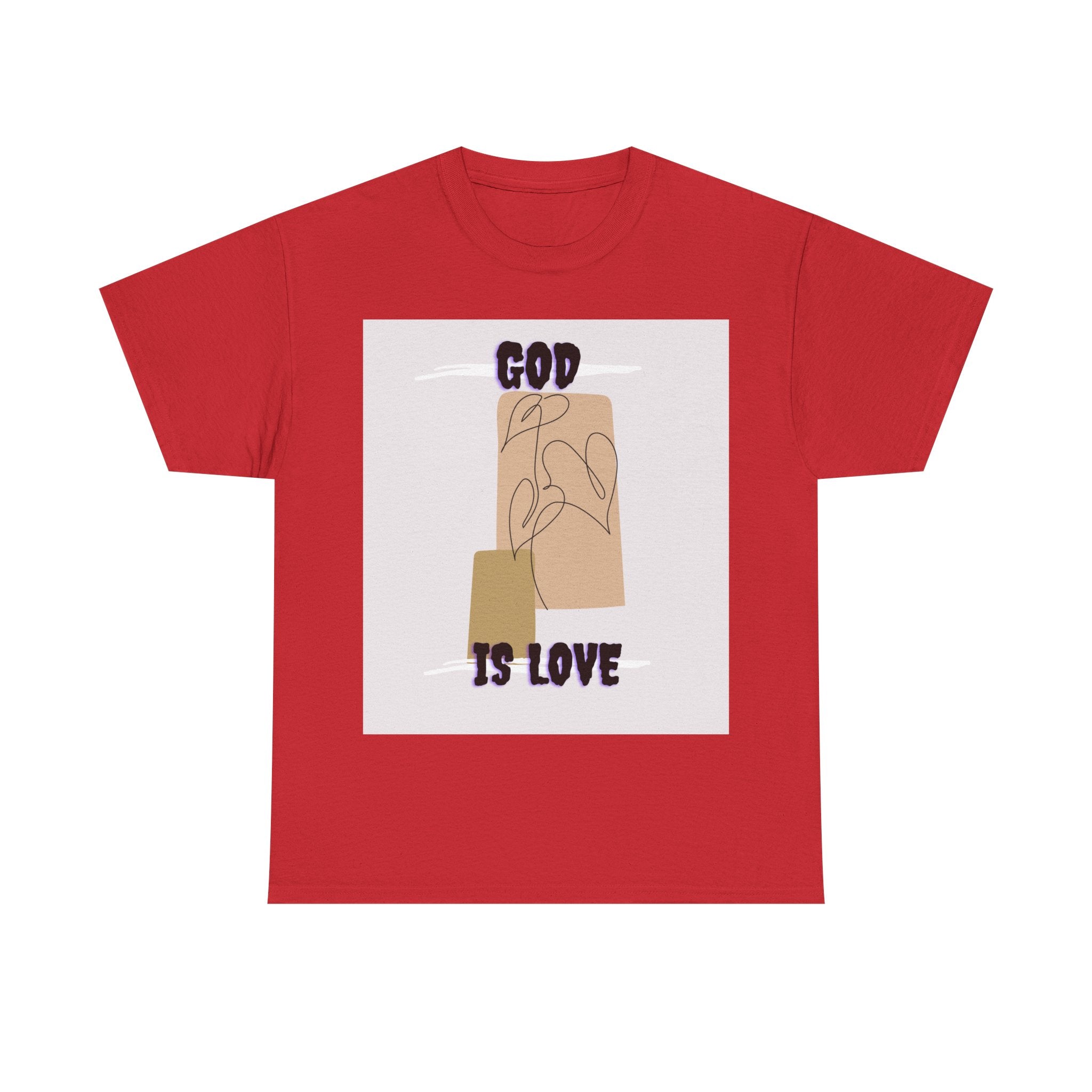 God Is Love Unisex Heavy Cotton Tee, Inspirational T-Shirt, Faith-Based Apparel, Christian Gift, Everyday Wear