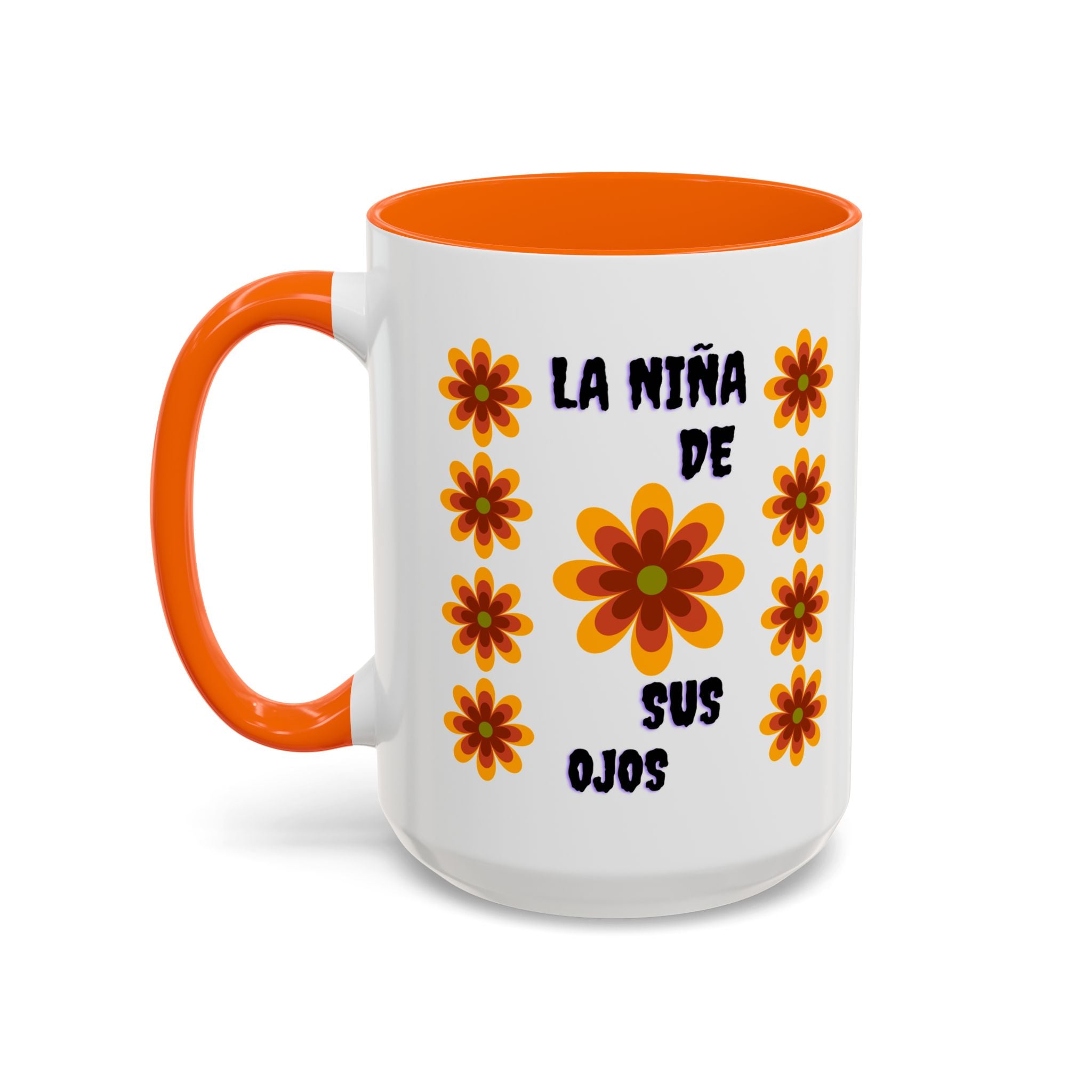 Bright Floral Accent Coffee Mug for Gifts, Home Decor, Coffee Lovers, Spanish Quote, Perfect for Special Occasions