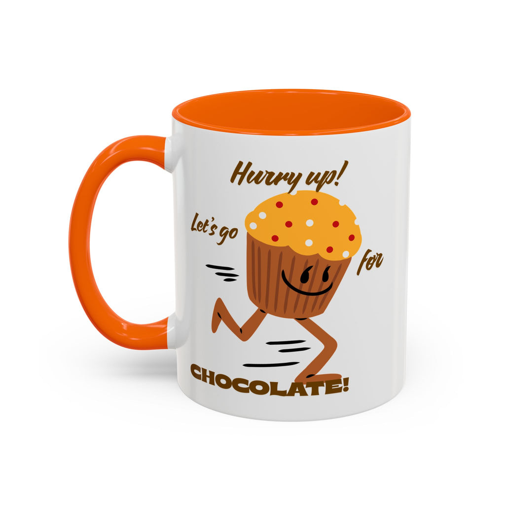 Chocolate Lover's Accent Coffee Mug - Fun Mug for Coffee, Gift for Bakers, Cute Kitchen Decor, Dessert Enthusiast