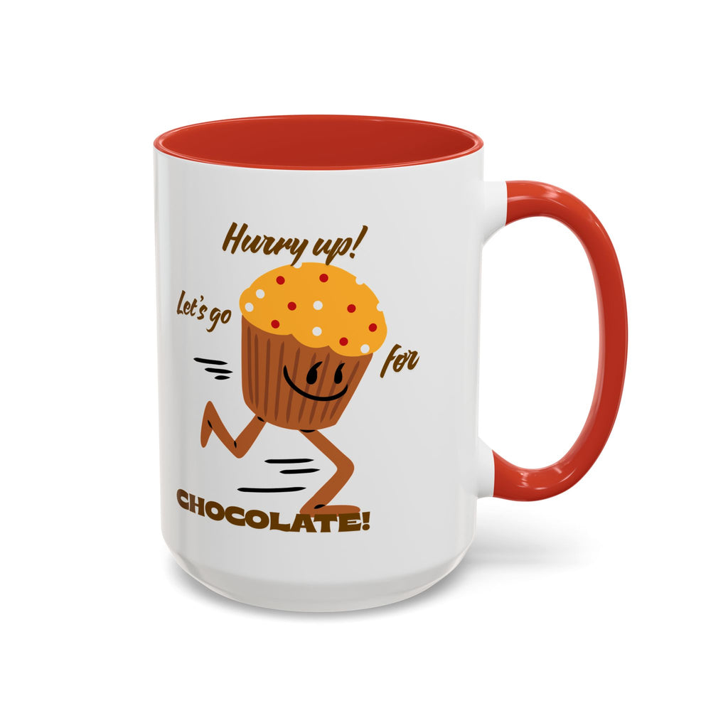 Chocolate Lover's Accent Coffee Mug - Fun Mug for Coffee, Gift for Bakers, Cute Kitchen Decor, Dessert Enthusiast