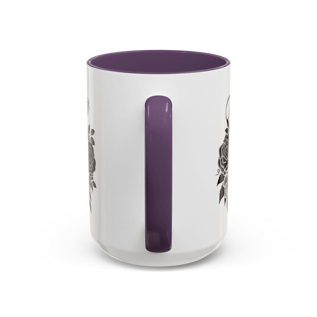 Elegant Floral Accent Coffee Mug for Coffee Lovers, Gift for Her, Home Decor, Valentine's Day, Birthday
