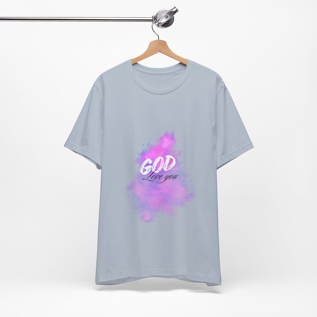 God Love You Tee - Inspirational Short Sleeve Shirt, Faith-Based Gift, Christian Apparel, Motivational T-Shirt, Perfect for Worship
