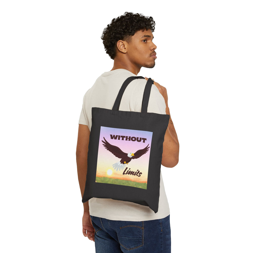Without Limits Cotton Canvas Tote Bag | Eco-Friendly Shopping Bag, Reusable Grocery Tote, Bird Lover Gift, Nature Enthusiast Bag