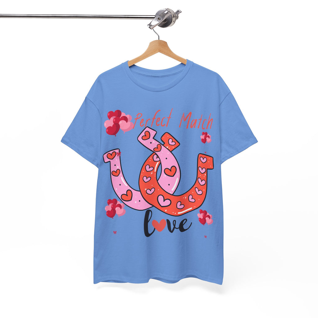 Perfect Match Love T-Shirt — Cute Horseshoe Valentine Tee