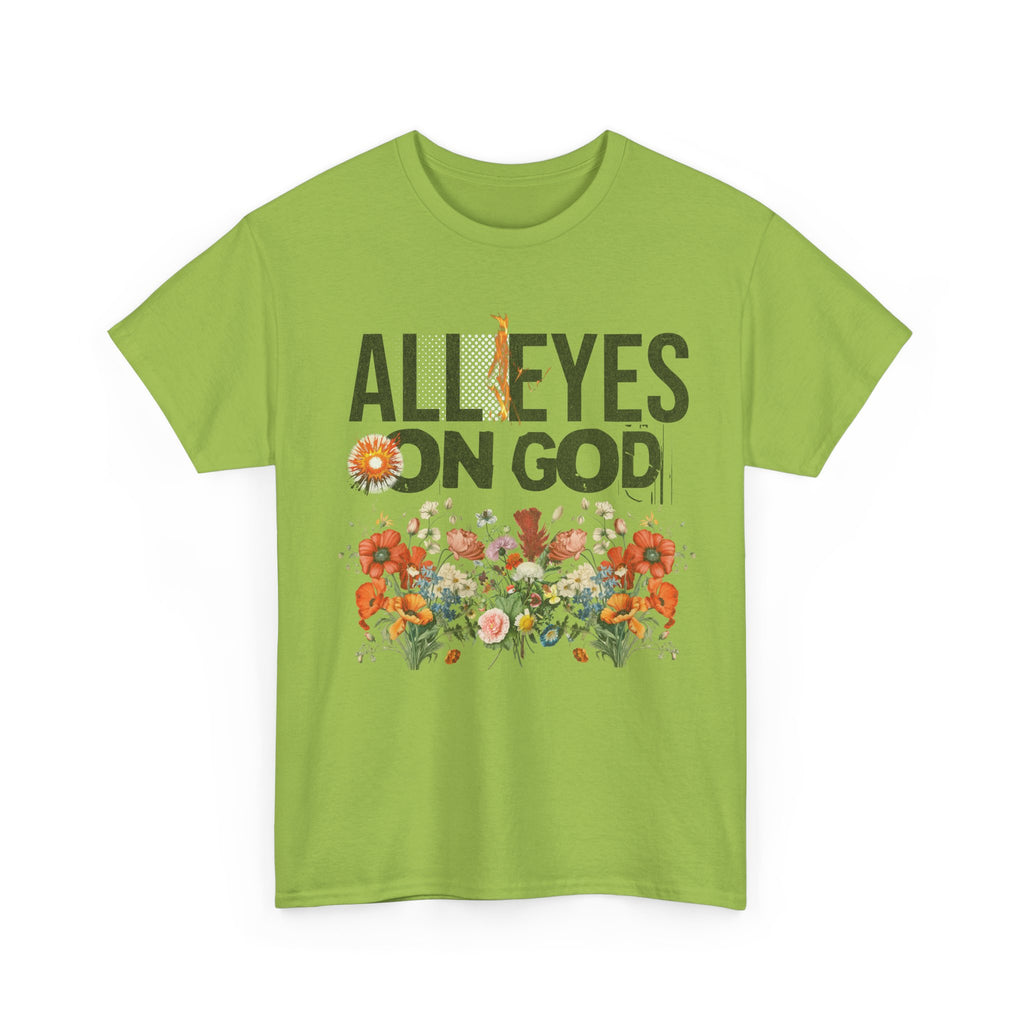 Faith-Inspired Floral Tee, Spirituality Shirt, Inspirational Gift, Christian Apparel, Casual Everyday Wear, Unisex Cotton T-Shirt