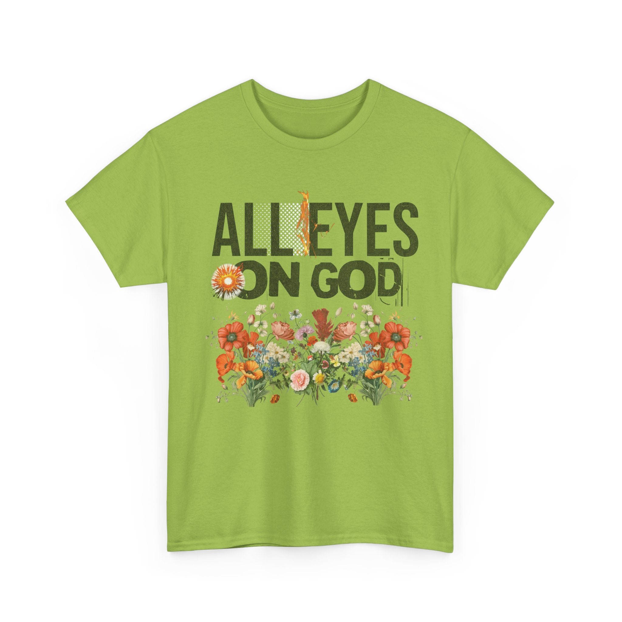 Faith-Inspired Floral Tee, Spirituality Shirt, Inspirational Gift, Christian Apparel, Casual Everyday Wear, Unisex Cotton T-Shirt