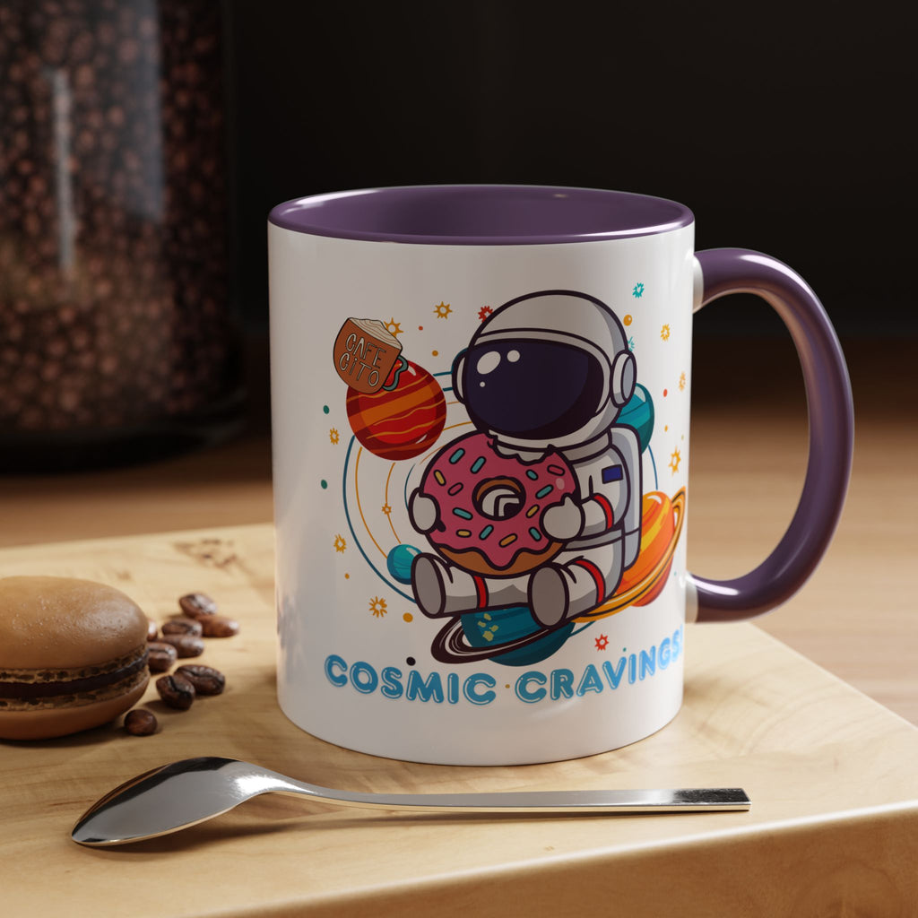 Cosmic Cravings Coffee Mug, Space-Themed Drinkware, Cute Astronaut Gift, Fun Kitchen Decor, Perfect for Space Lovers!