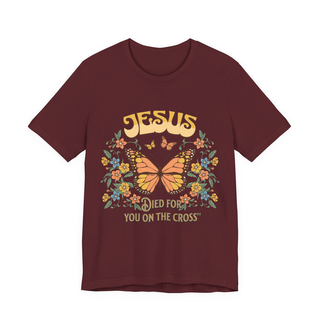Jesus Butterfly Tee, Vintage Inspired Christian Unisex T-Shirt, Faith Apparel, Religious Gift, Casual Wear