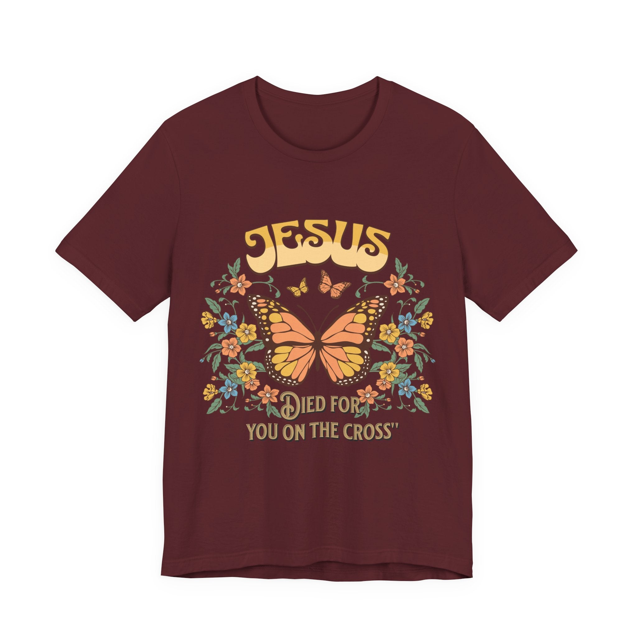 Jesus Butterfly Tee, Vintage Inspired Christian Unisex T-Shirt, Faith Apparel, Religious Gift, Casual Wear