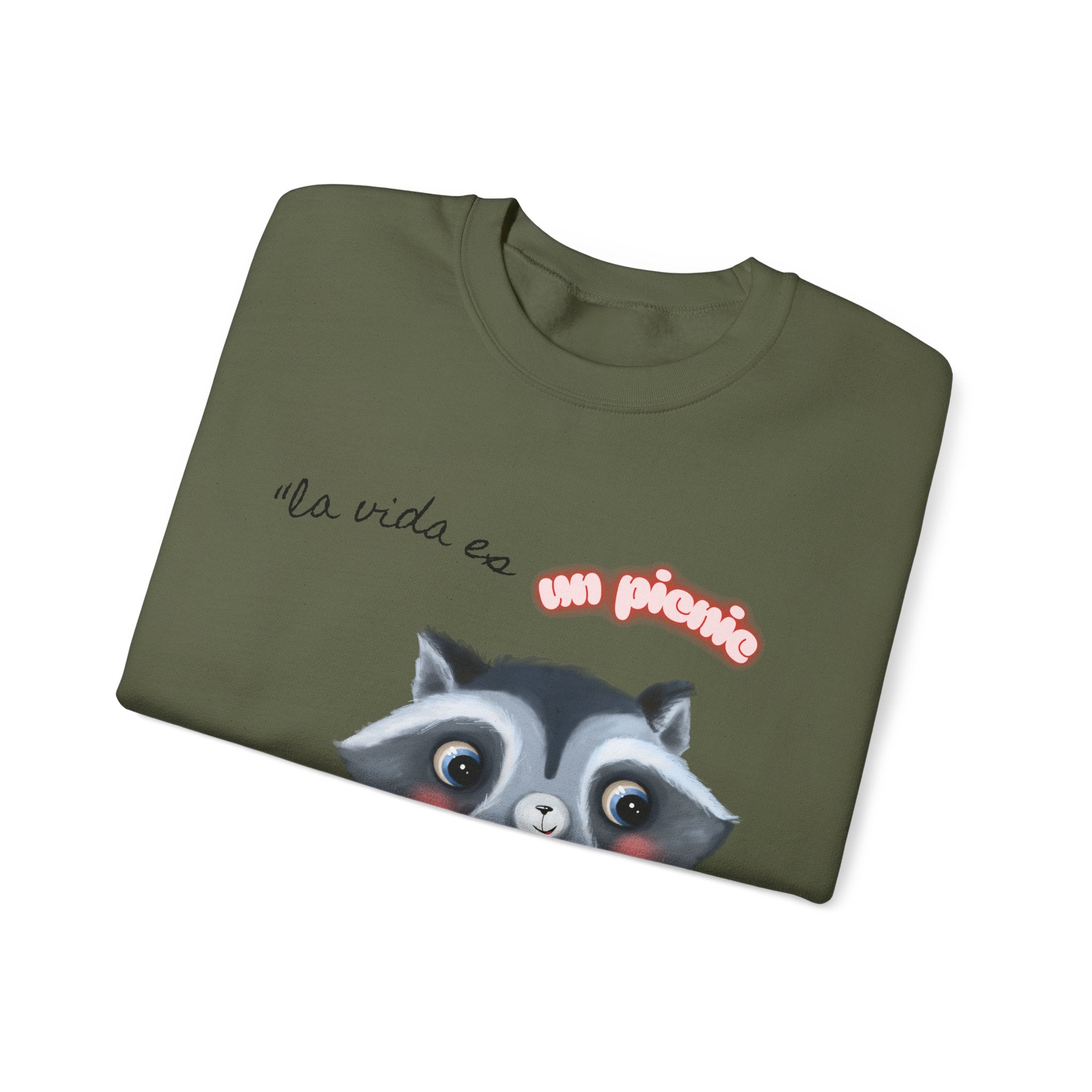 Cute Raccoon Sweatshirt, Cozy Fall Apparel, Gift for Animal Lovers, Cute Crewneck for Kids and Adults, Sweatshirt for Birthdays, Party Wear