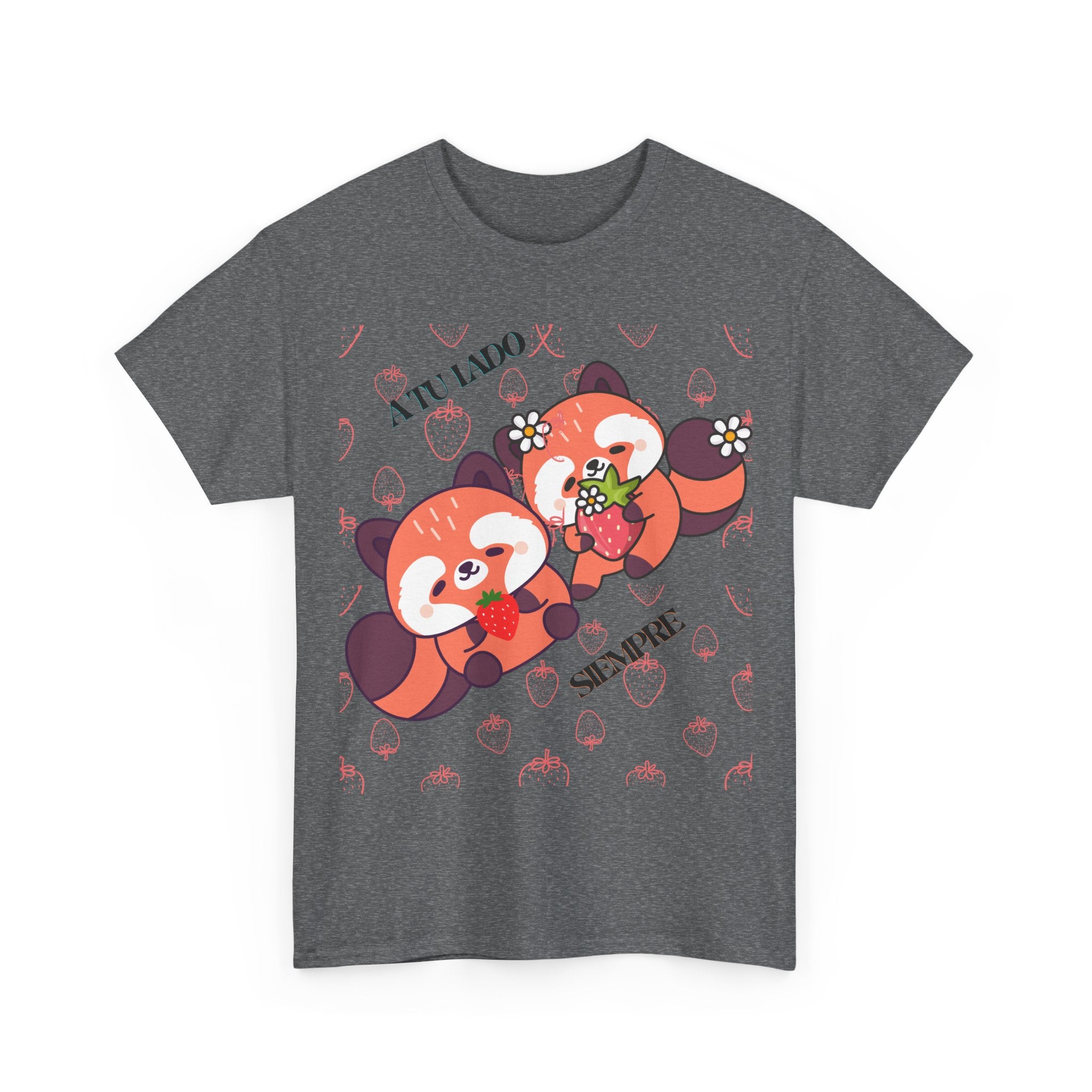 Red Panda Snack Time T-Shirt – Cute Kawaii Animal Tee with "A Little So Sweet" Design
