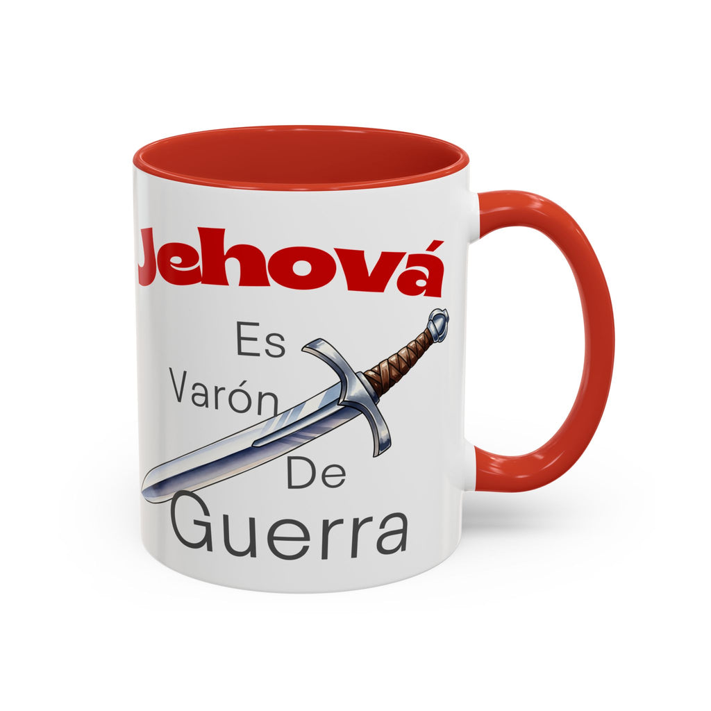 Jehovah Es Varón de Guerra Coffee Mug — Spanish Faith Sword Accent Mug (11/15oz)