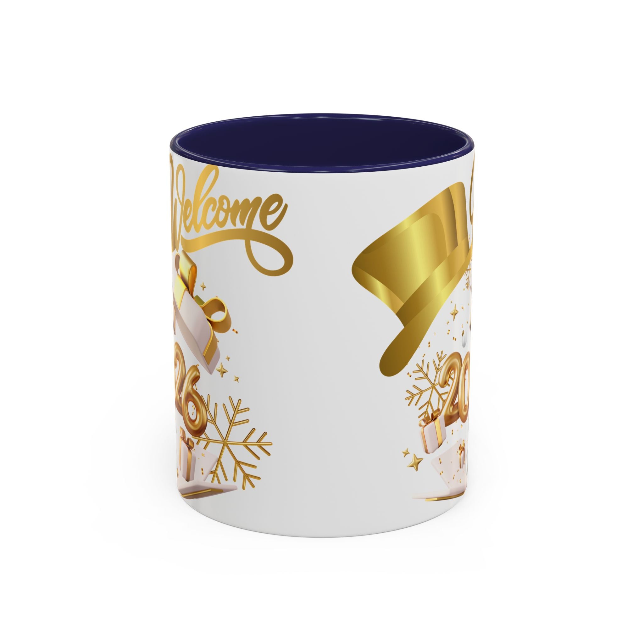 2026 New Year Coffee Mug — "Welcome 2026" Gold Celebration Accent Mug