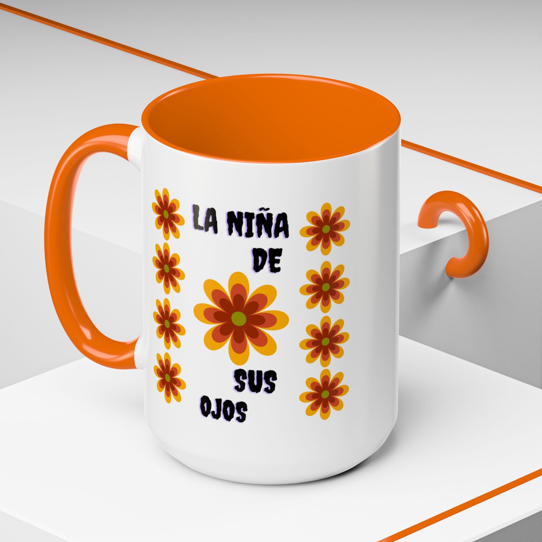 Bright Floral Accent Coffee Mug for Gifts, Home Decor, Coffee Lovers, Spanish Quote, Perfect for Special Occasions