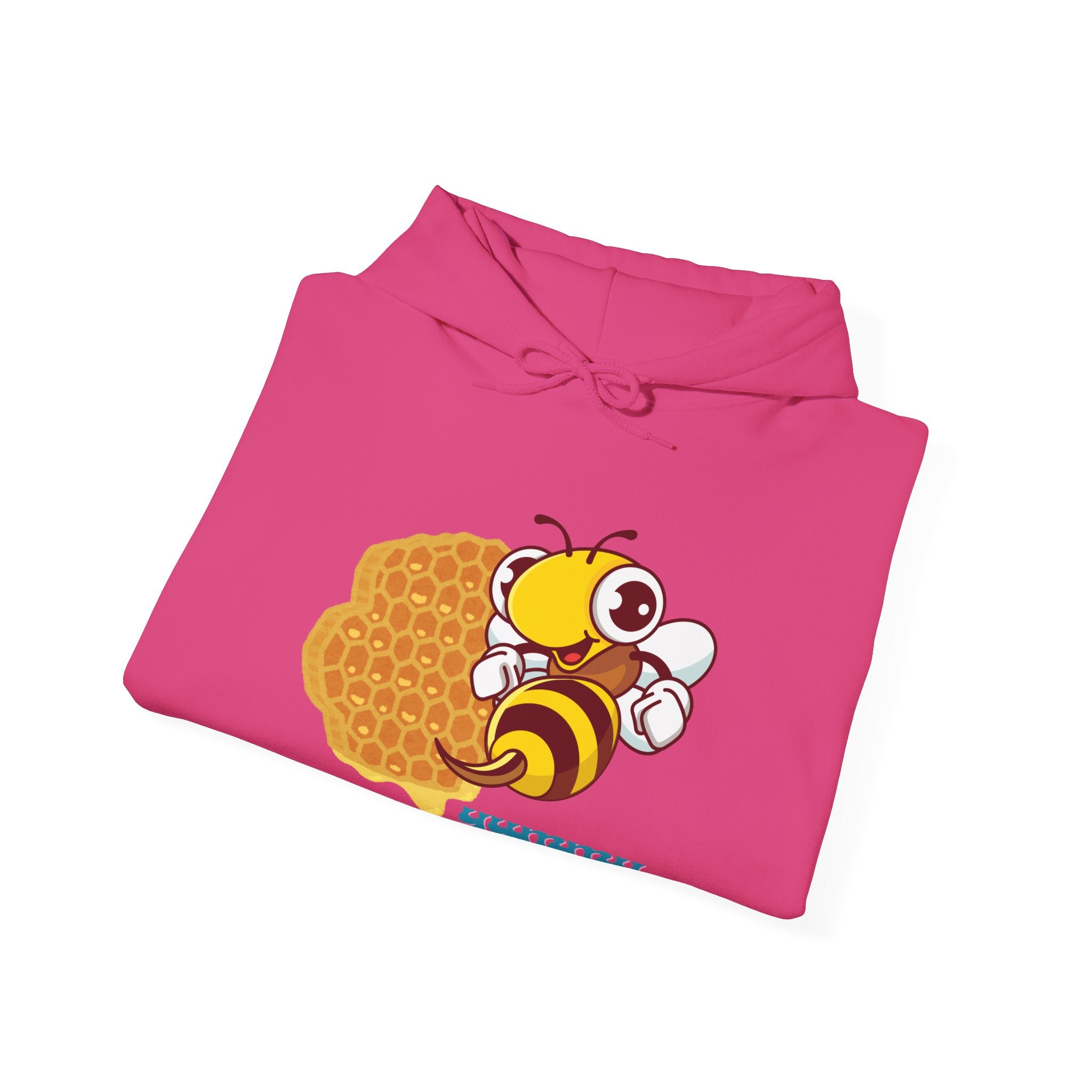 Cute Bee & Waffle Hoodie, Yummy Food Sweatshirt, Unisex Gift for Food Lovers, Cozy Casual Wear, Great for Birthdays & Celebrations