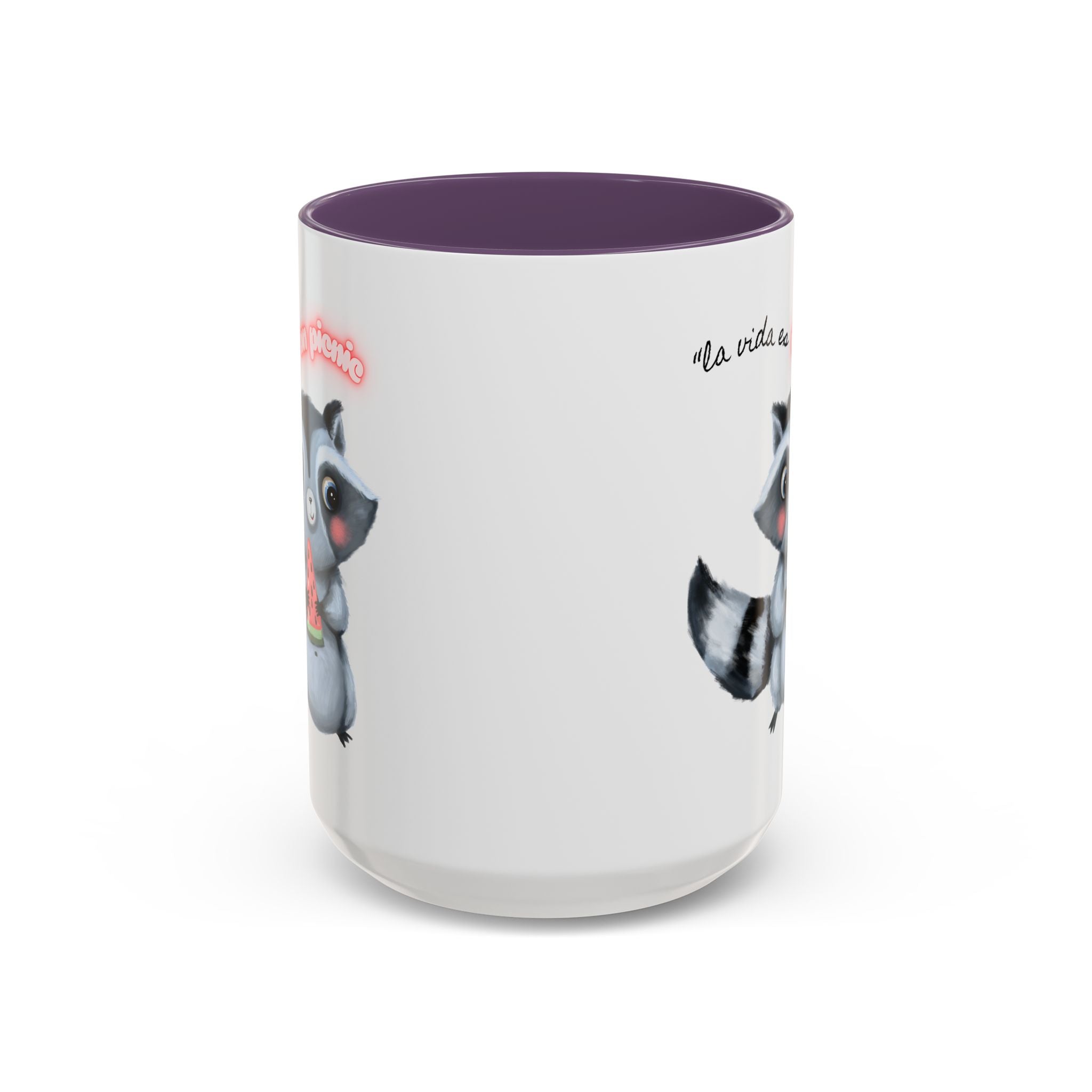 Raccoon-Themed Accent Coffee Mug | Cute Animal Mug for Home, Gift for Coffee Lovers, Nature Lovers, Birthday, Celebrate Life