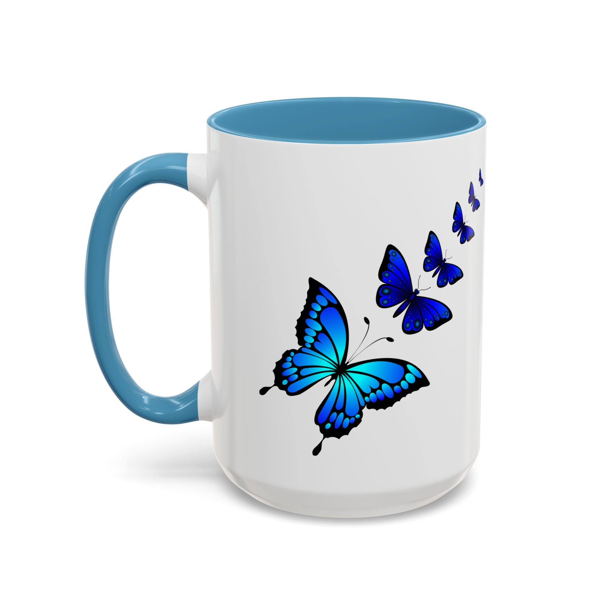 Butterfly Accent Coffee Mug | Colorful Butterfly Design | Perfect Gift for Nature Lovers | Home & Office Decor | 11oz & 15oz