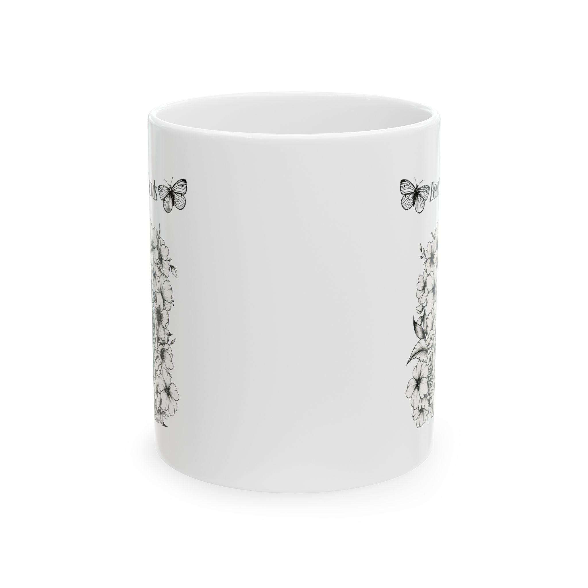 Elegant Butterfly Floral Ceramic Mug - Perfect Gift for Tea Lovers, Home Decor, Coffee Enthusiasts, Mother's Day, Birthday