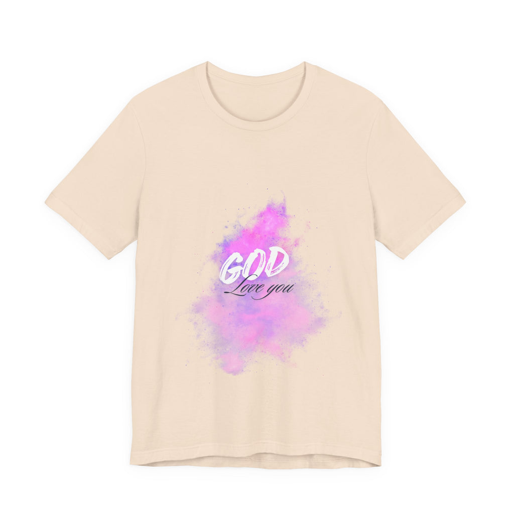 God Love You Tee - Inspirational Short Sleeve Shirt, Faith-Based Gift, Christian Apparel, Motivational T-Shirt, Perfect for Worship