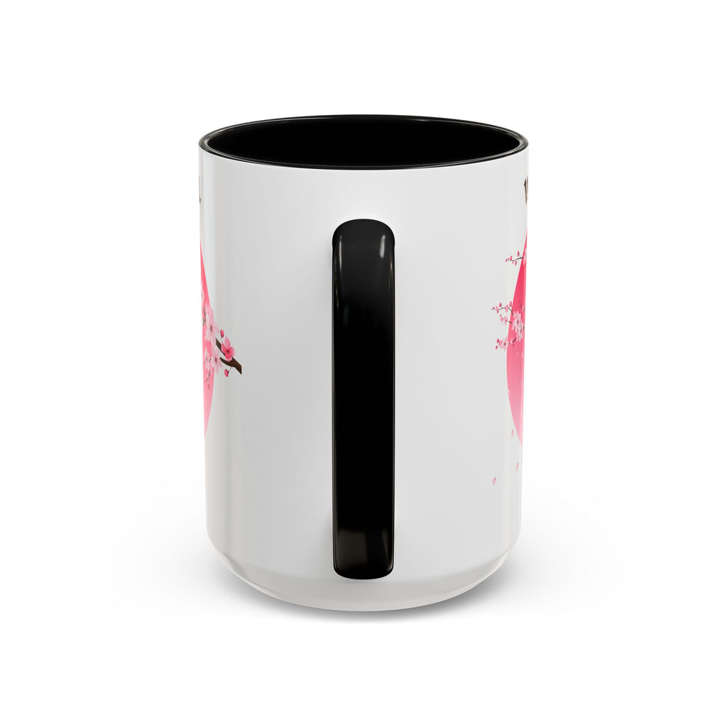 You Will Bloom Accent Coffee Mug — Cherry Blossom Inspirational 11/15oz