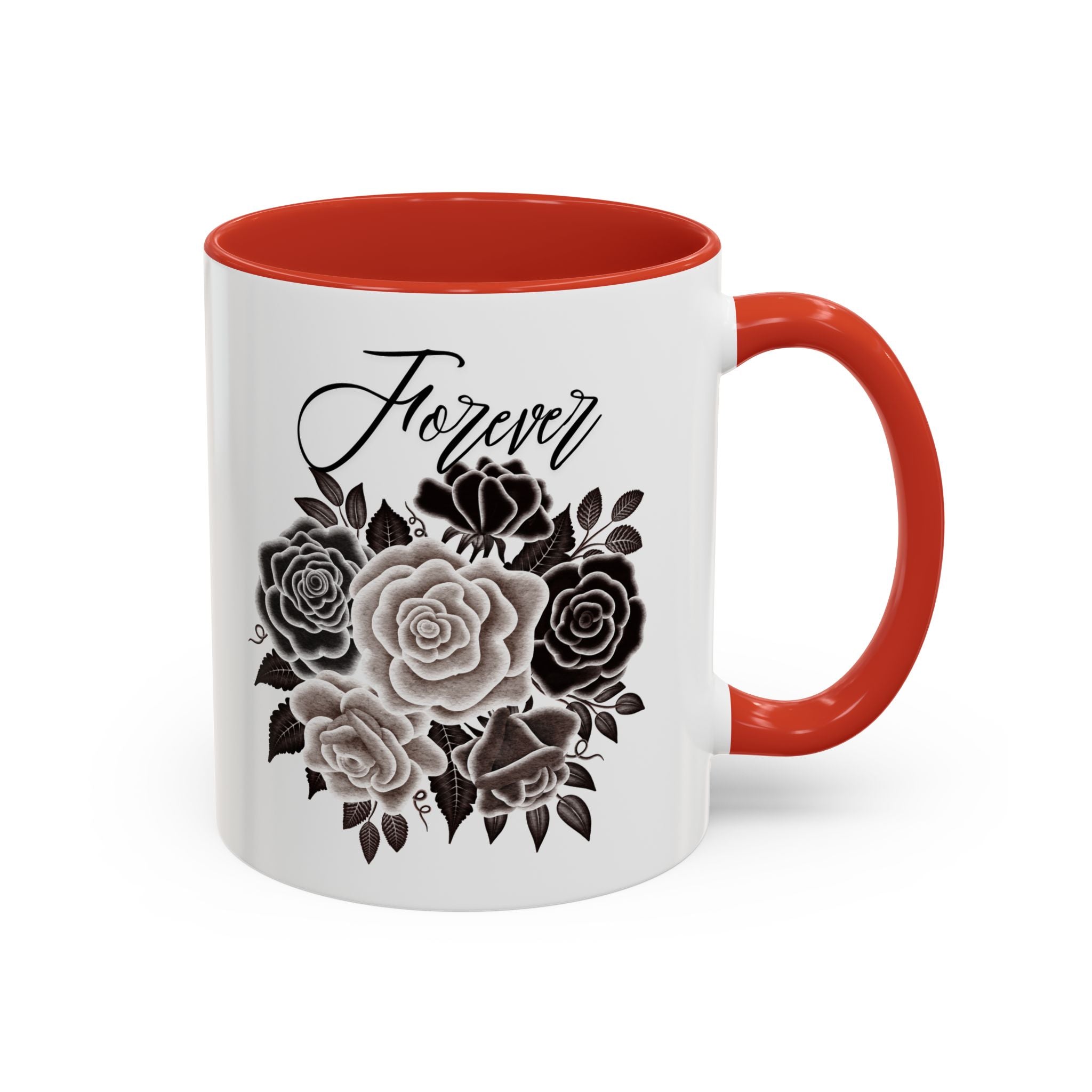 Elegant Floral Accent Coffee Mug for Coffee Lovers, Gift for Her, Home Decor, Valentine's Day, Birthday