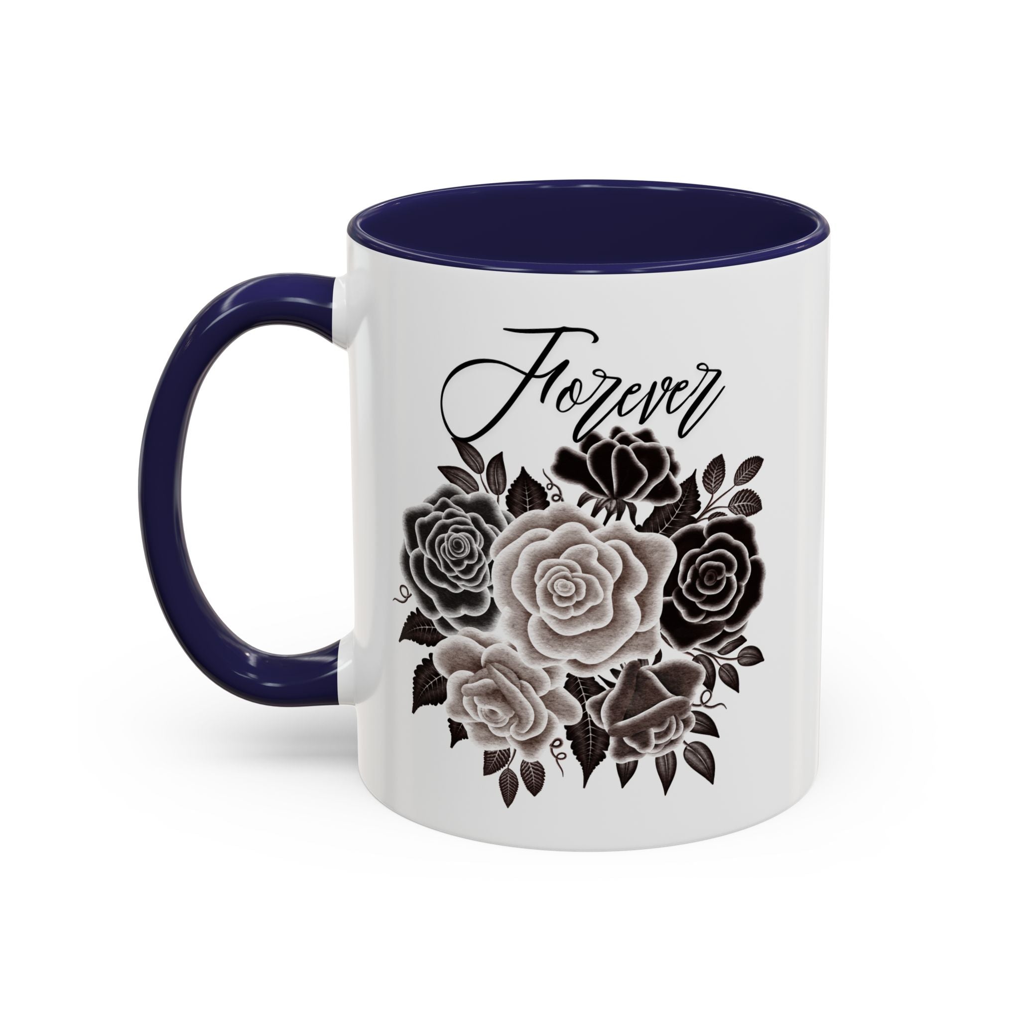 Elegant Floral Accent Coffee Mug for Coffee Lovers, Gift for Her, Home Decor, Valentine's Day, Birthday