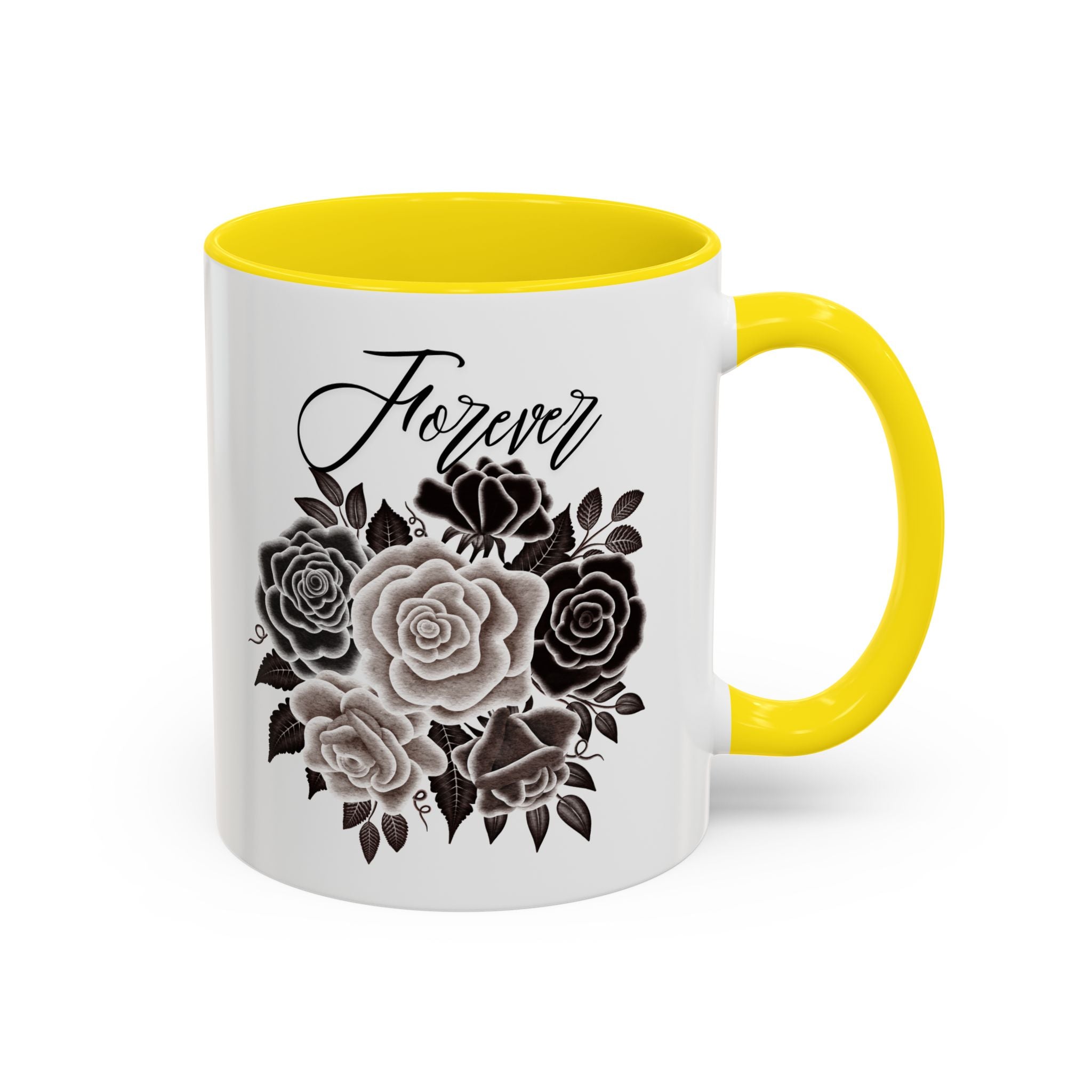 Elegant Floral Accent Coffee Mug for Coffee Lovers, Gift for Her, Home Decor, Valentine's Day, Birthday