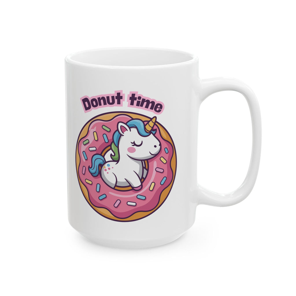 Whimsical Unicorn Donut Ceramic Mug | Fun Coffee Cup, Cute Gift, Office Mug, Birthday Present, Celebration Essential