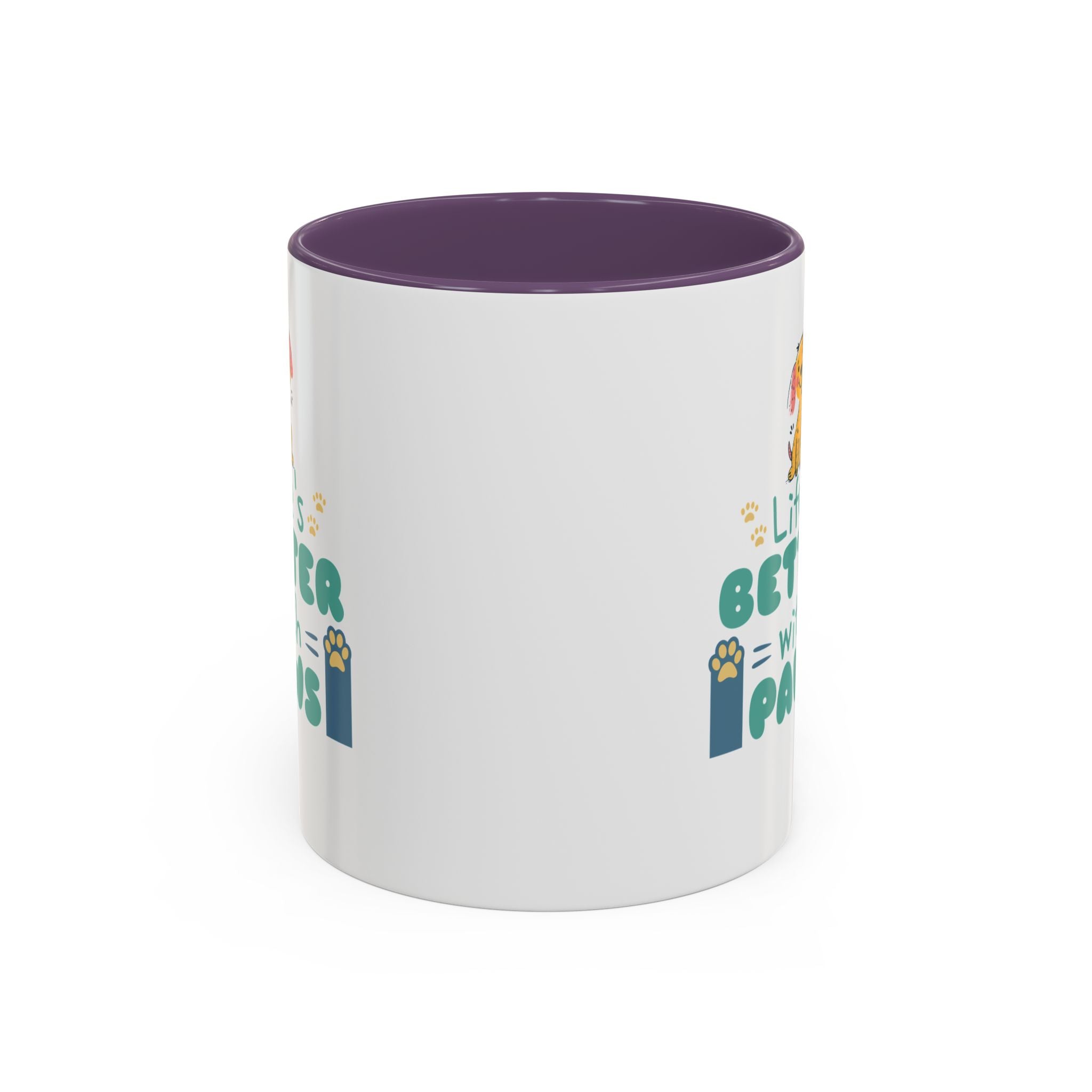 Life's Better with Paws Mug - Pet Lover's Coffee Cup, Dog Themed Gift, Animal Lover Present, Cute Ceramic Mug, Fun Pet Owner Gift