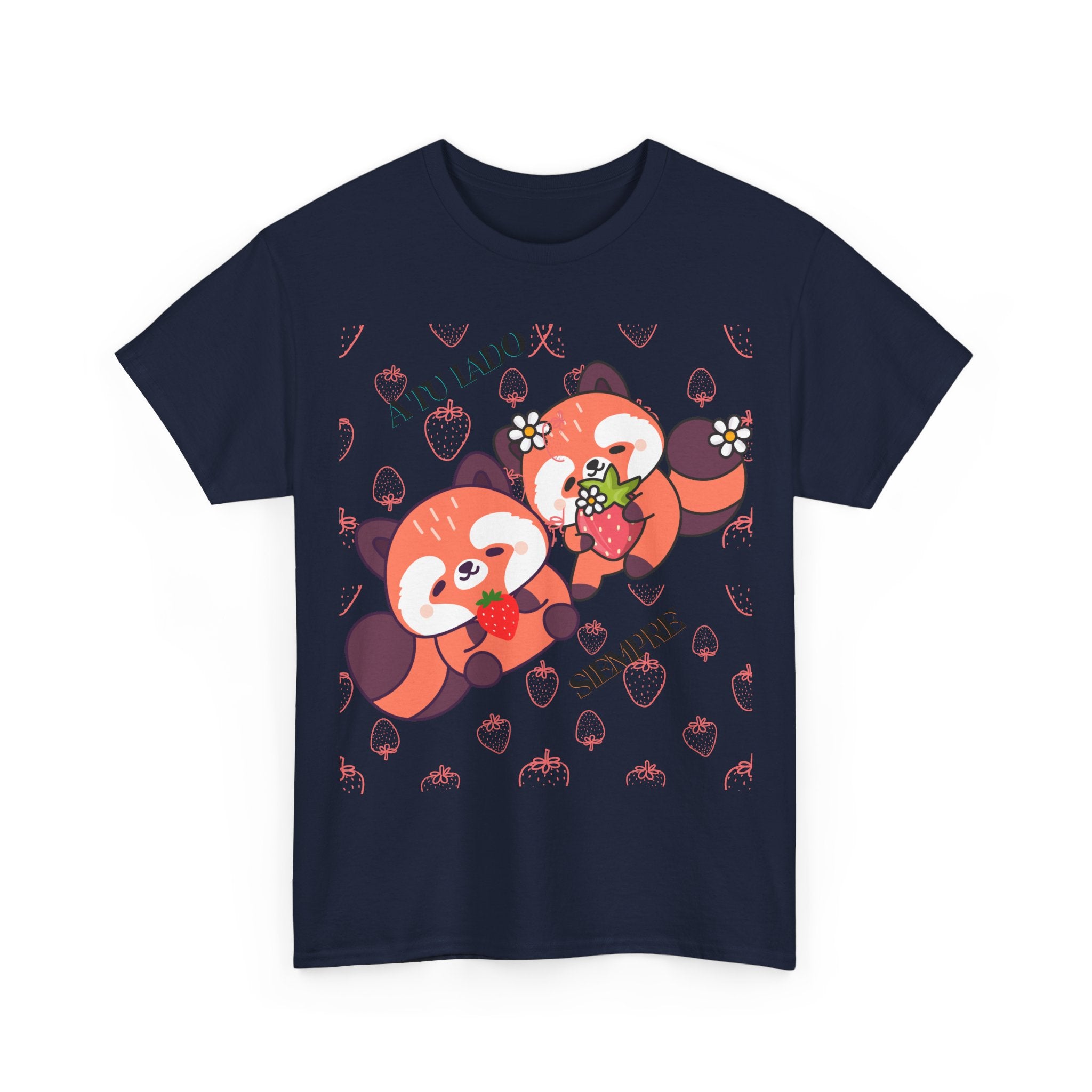Red Panda Snack Time T-Shirt – Cute Kawaii Animal Tee with "A Little So Sweet" Design