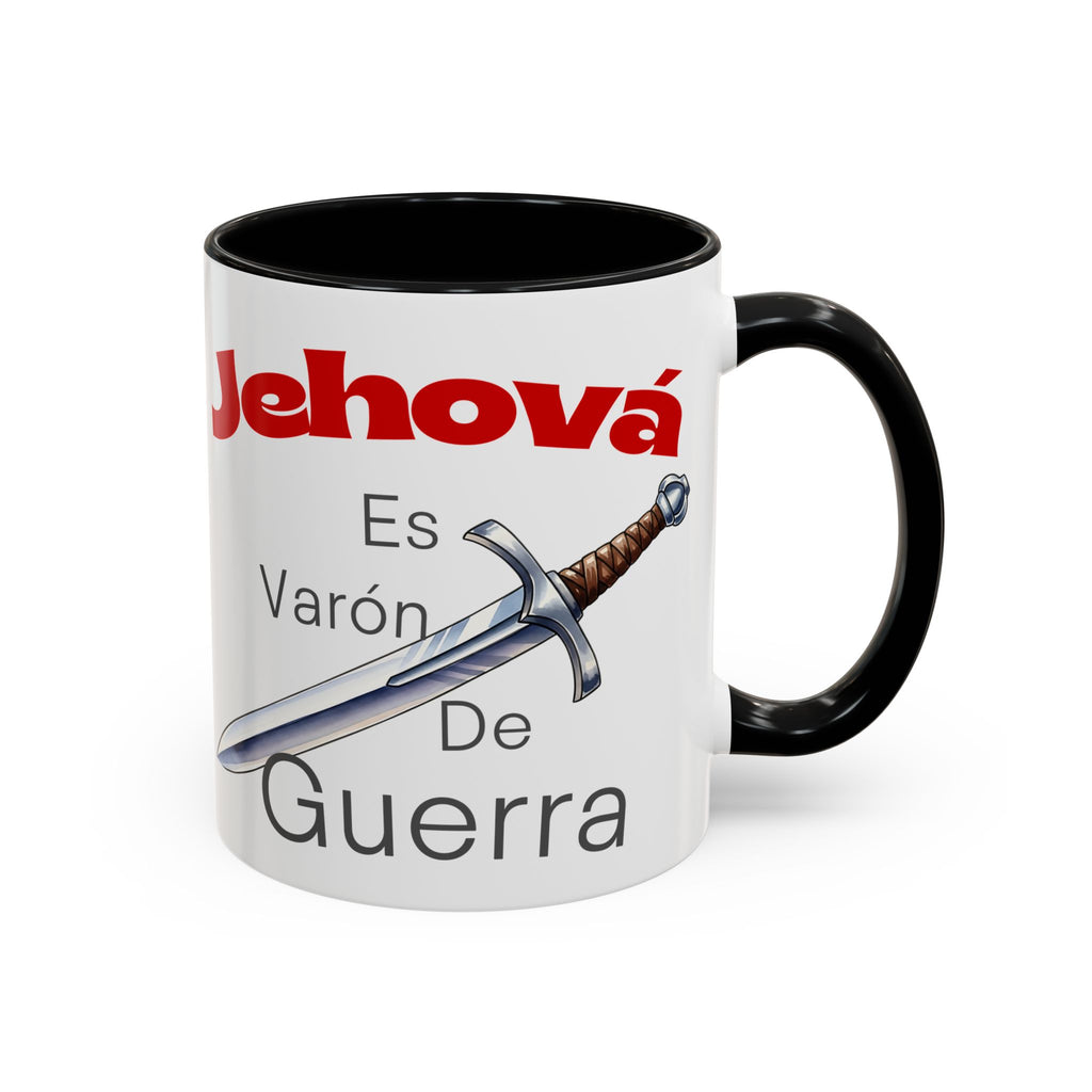 Jehovah Es Varón de Guerra Coffee Mug — Spanish Faith Sword Accent Mug (11/15oz)