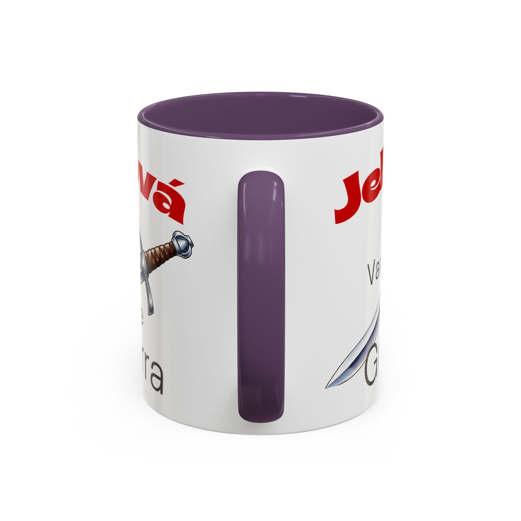 Jehovah Es Varón de Guerra Coffee Mug — Spanish Faith Sword Accent Mug (11/15oz)