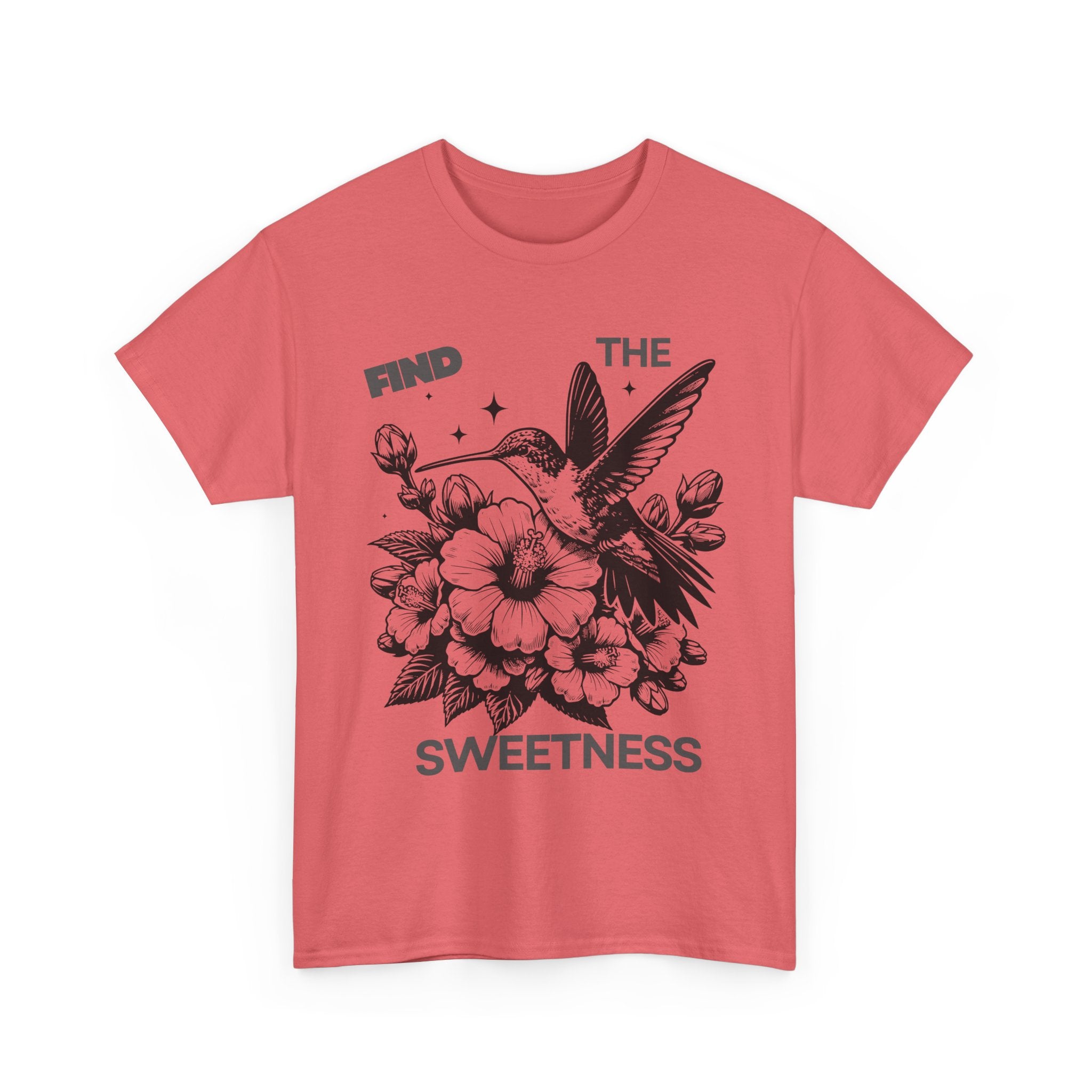Find The Sweetness Tee — Floral Hummingbird Graphic T-Shirt