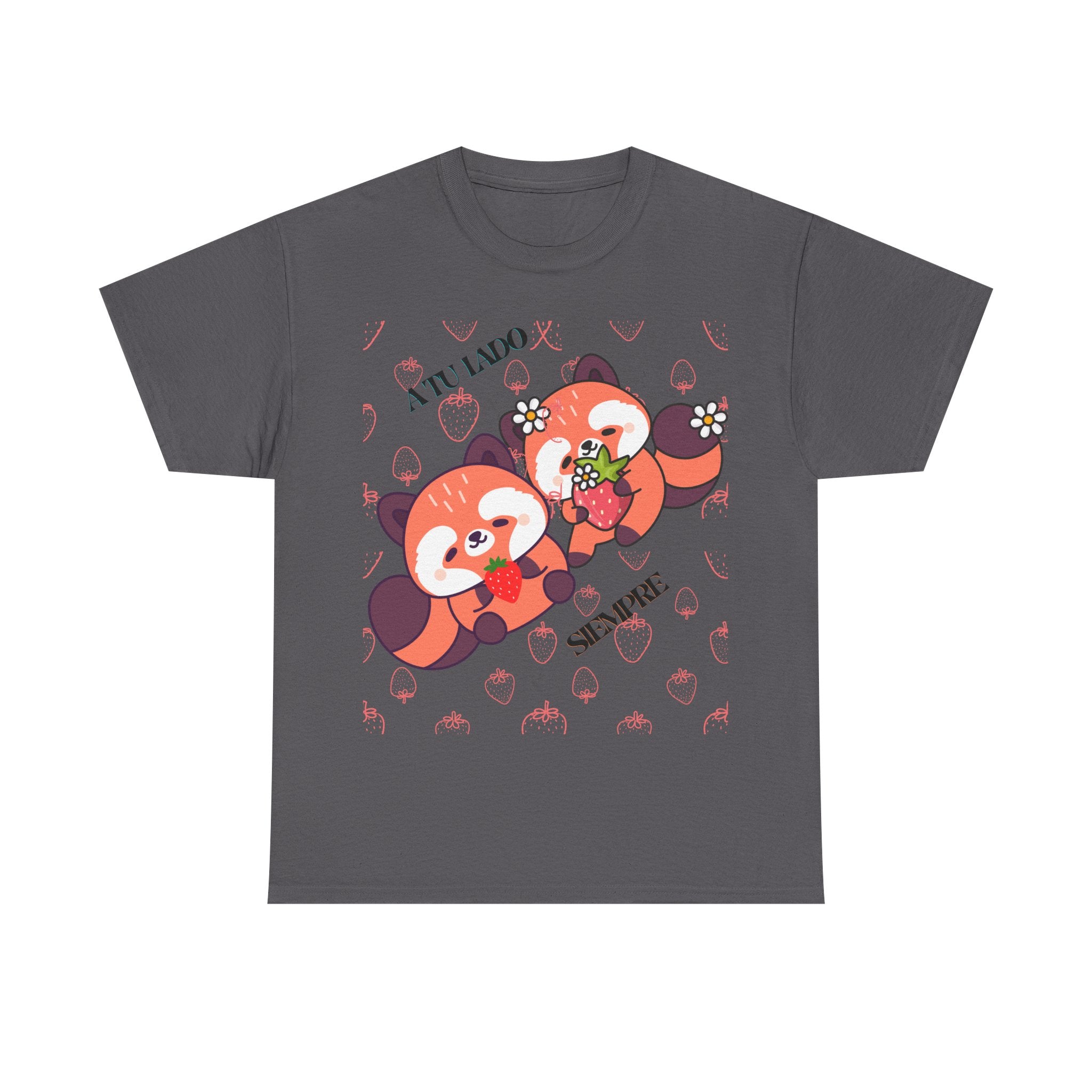 Red Panda Snack Time T-Shirt – Cute Kawaii Animal Tee with "A Little So Sweet" Design