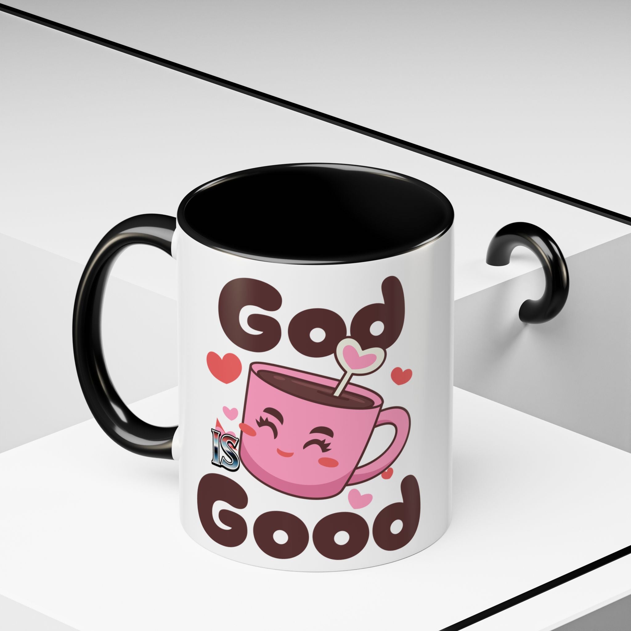 Cute God is Good Coffee Mug | Love Inspired Drinkware for Coffee Lovers, Gift for Friends, Anniversaries, Home Decor, Faith-Based Gifts