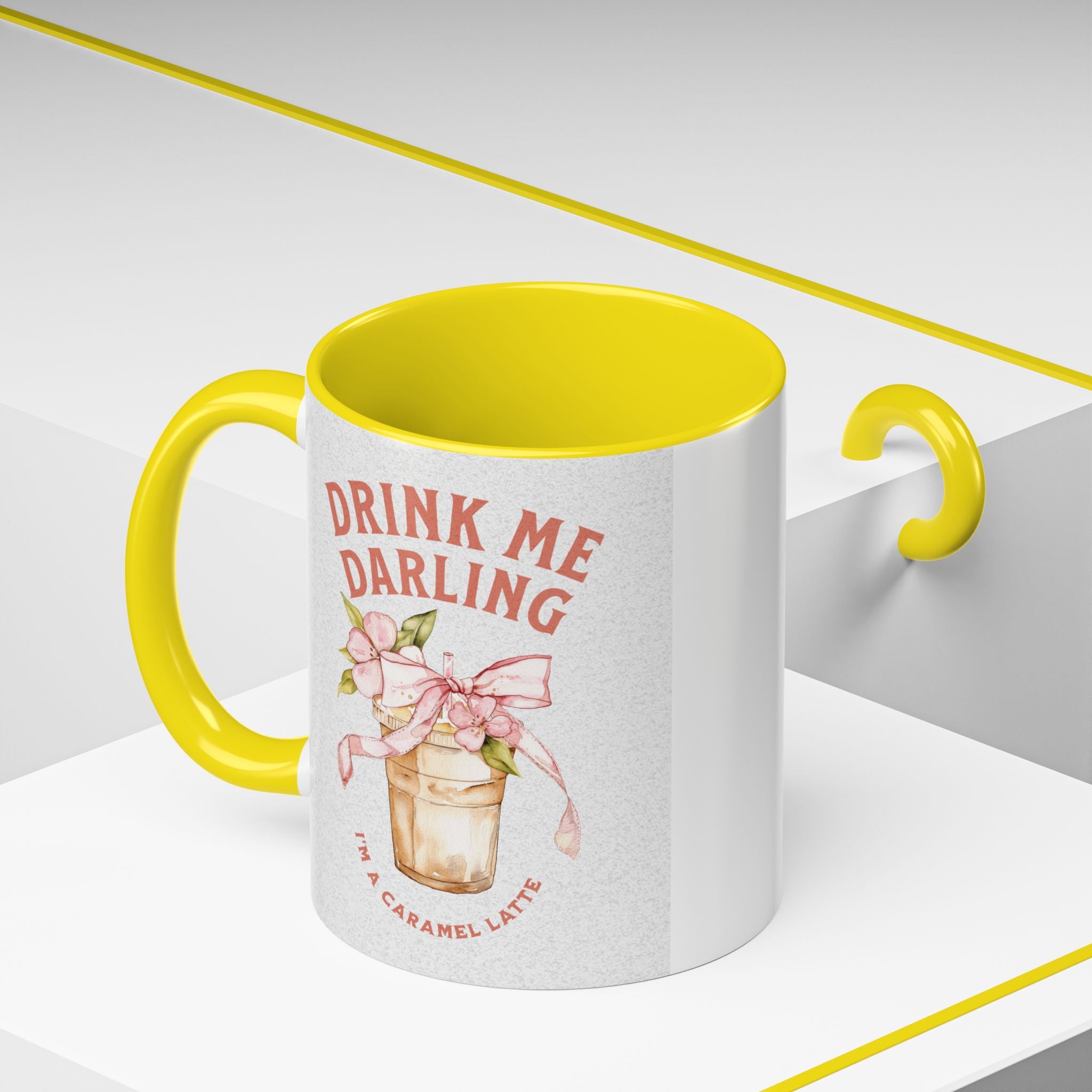 Darling Caramel Latte Coffee Mug - Fun Accent Design for Coffee Lovers
